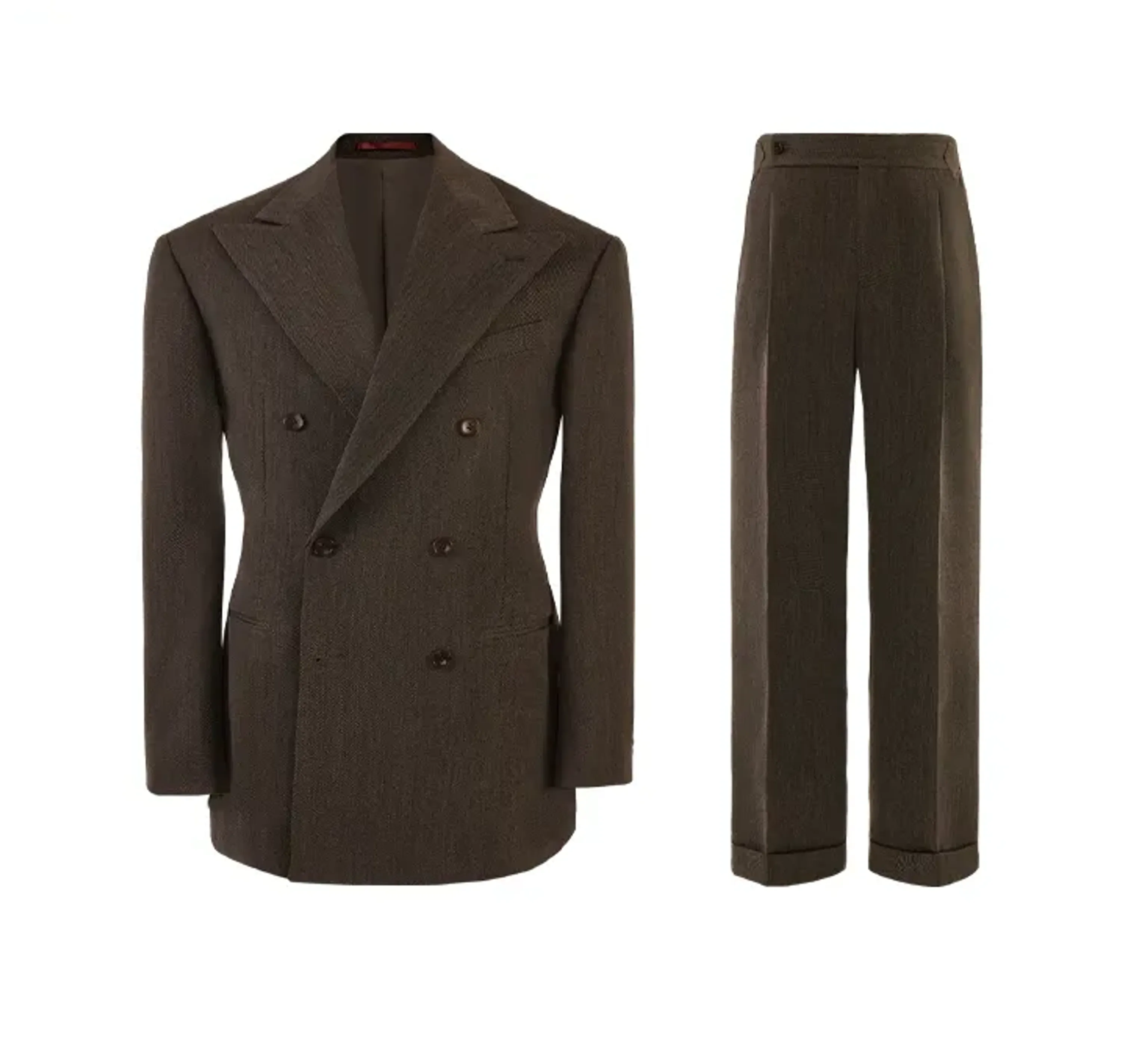 Cavalry Twill Wool Double-Breasted Suit - Image 3