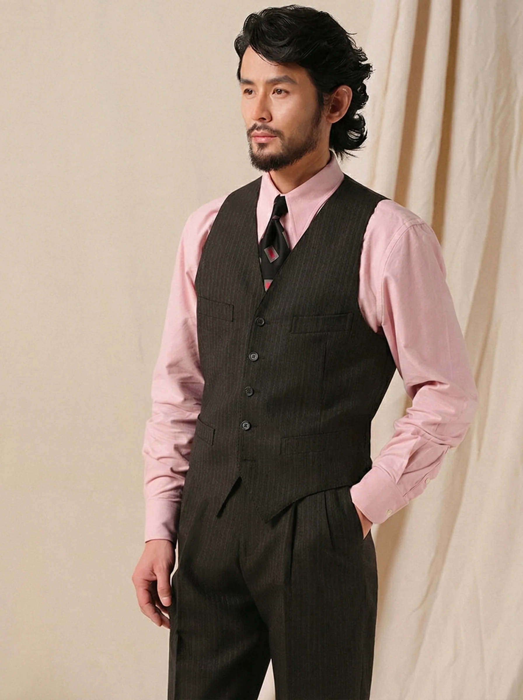 Cavalry Twill Wool Waistcoat