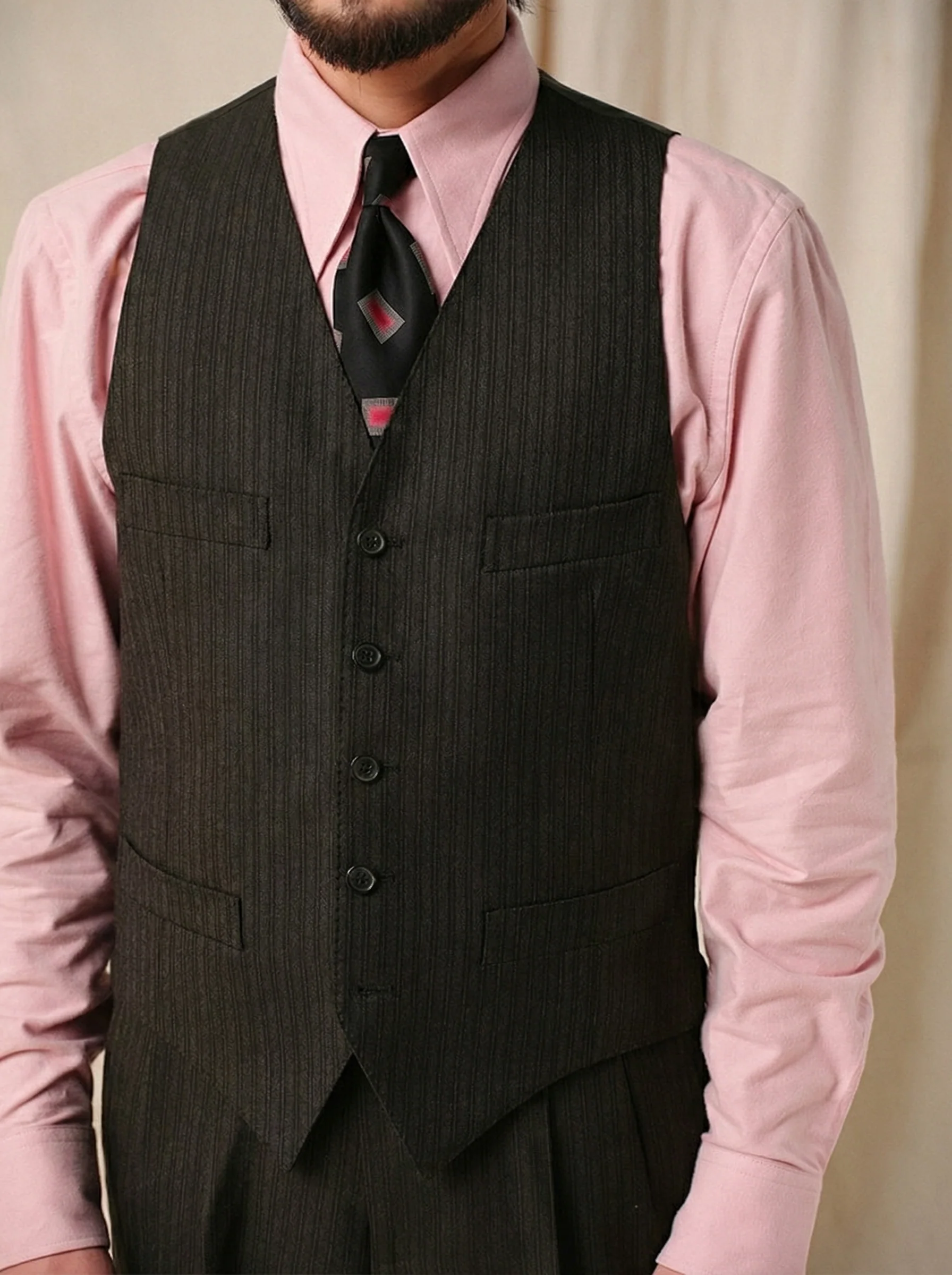 Cavalry Twill Wool Waistcoat - Image 4
