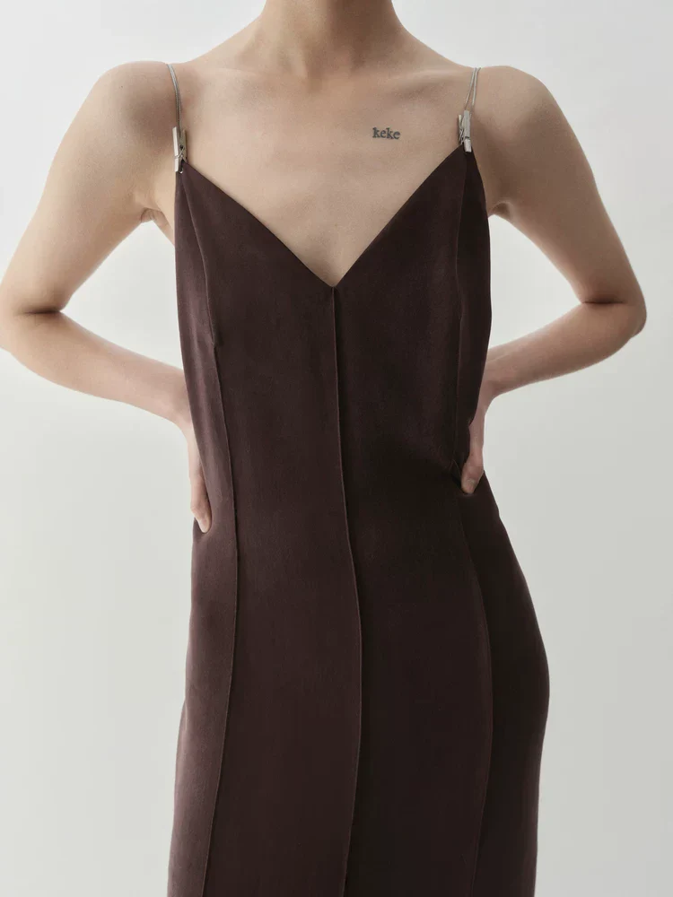 Chain Strap Maxi Slip Dress - Image 3