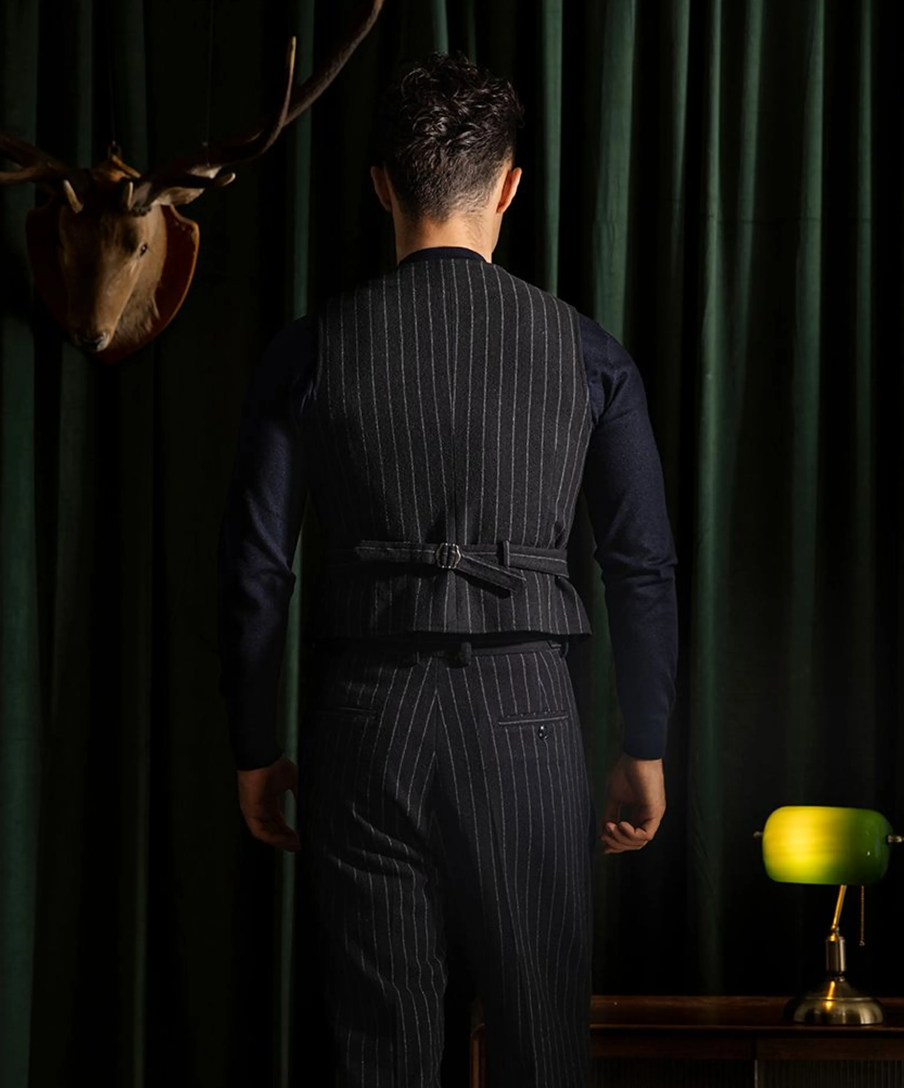 Chalk-Stripe Suit Vest - Image 7