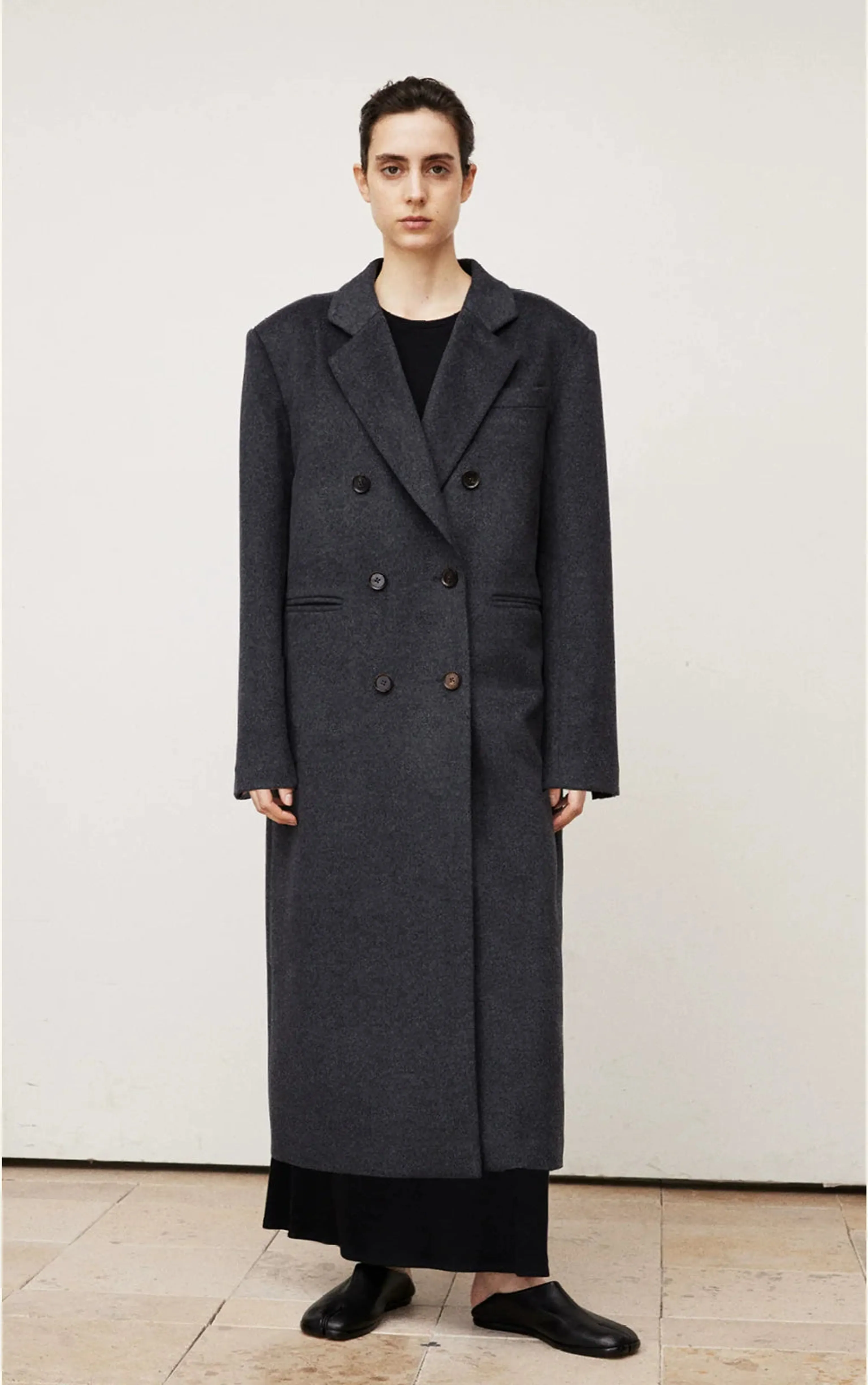 Charcoal Cashmere-Blend Overcoat - Image 5