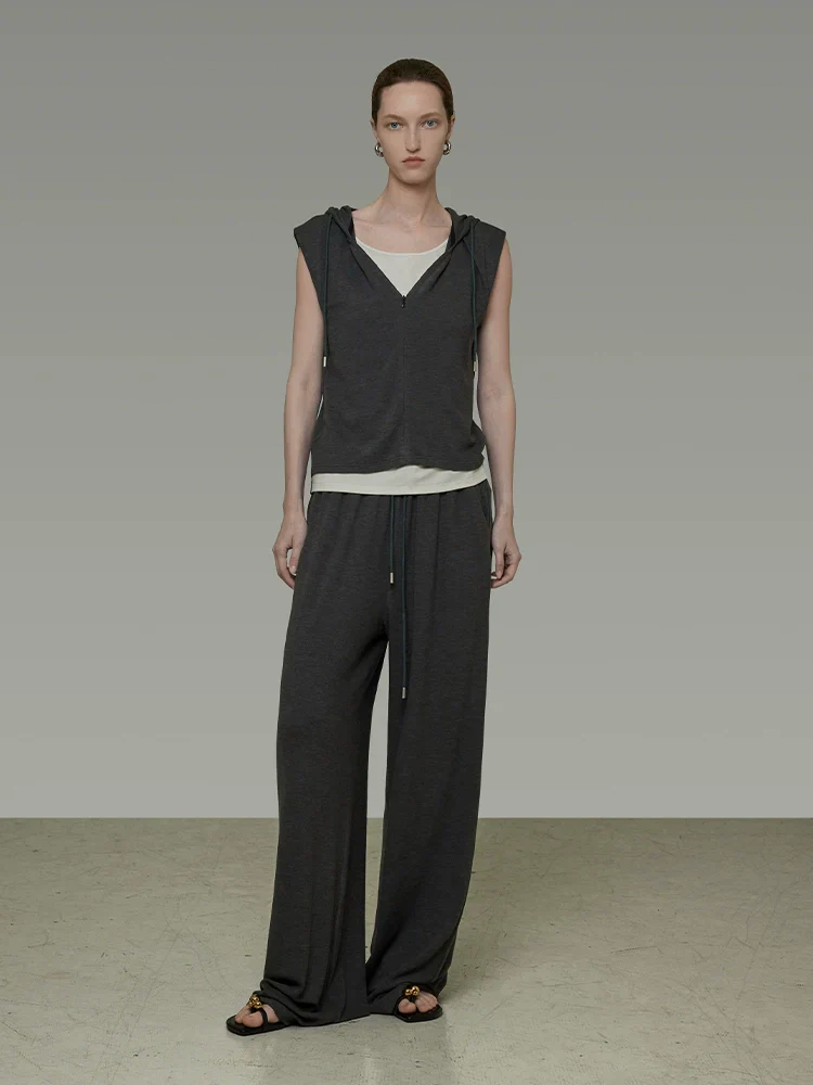 Charcoal Gray Three-Piece Knit Set - Image 2