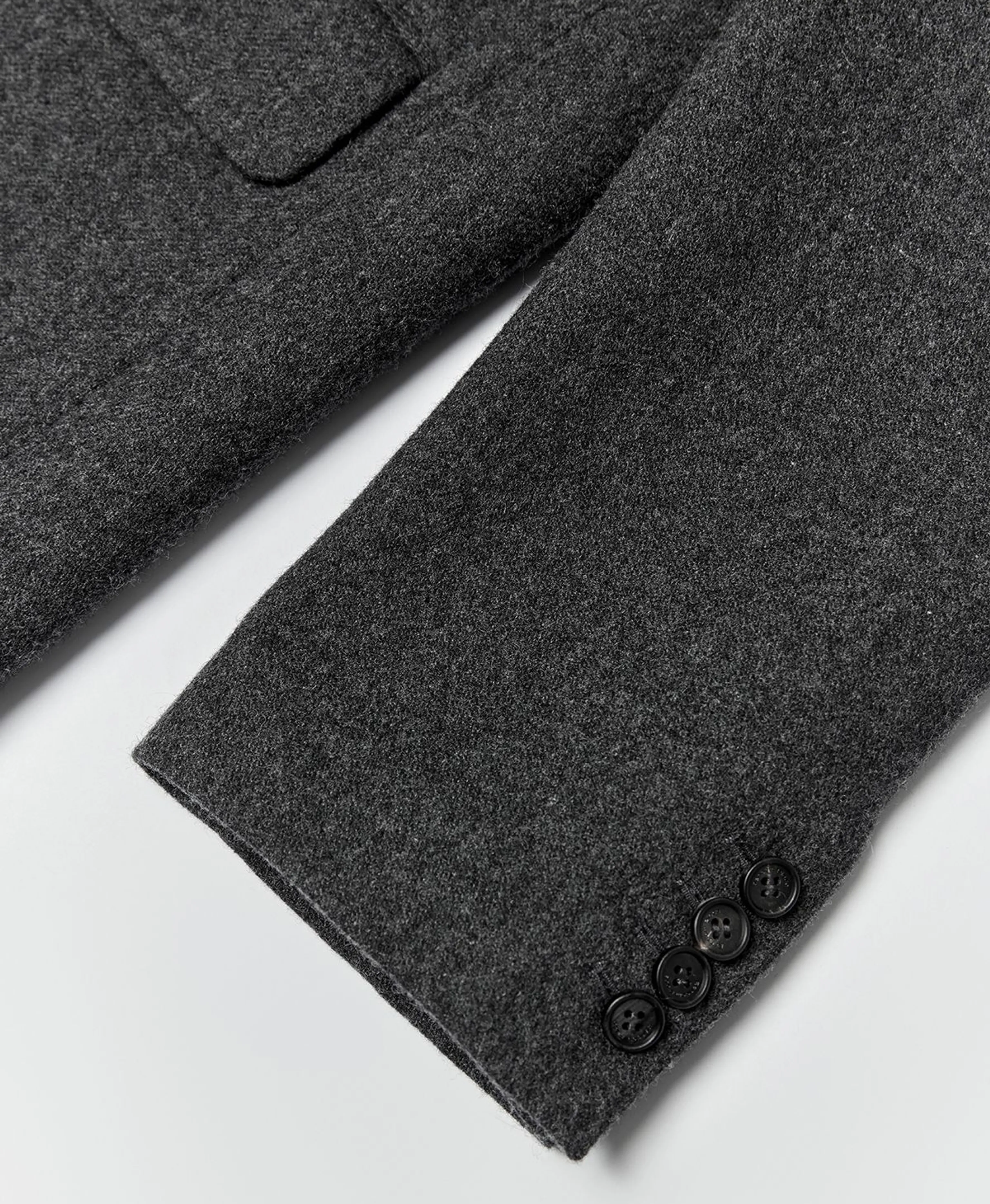 Charcoal Single-Button Wool Blazer - Image 6