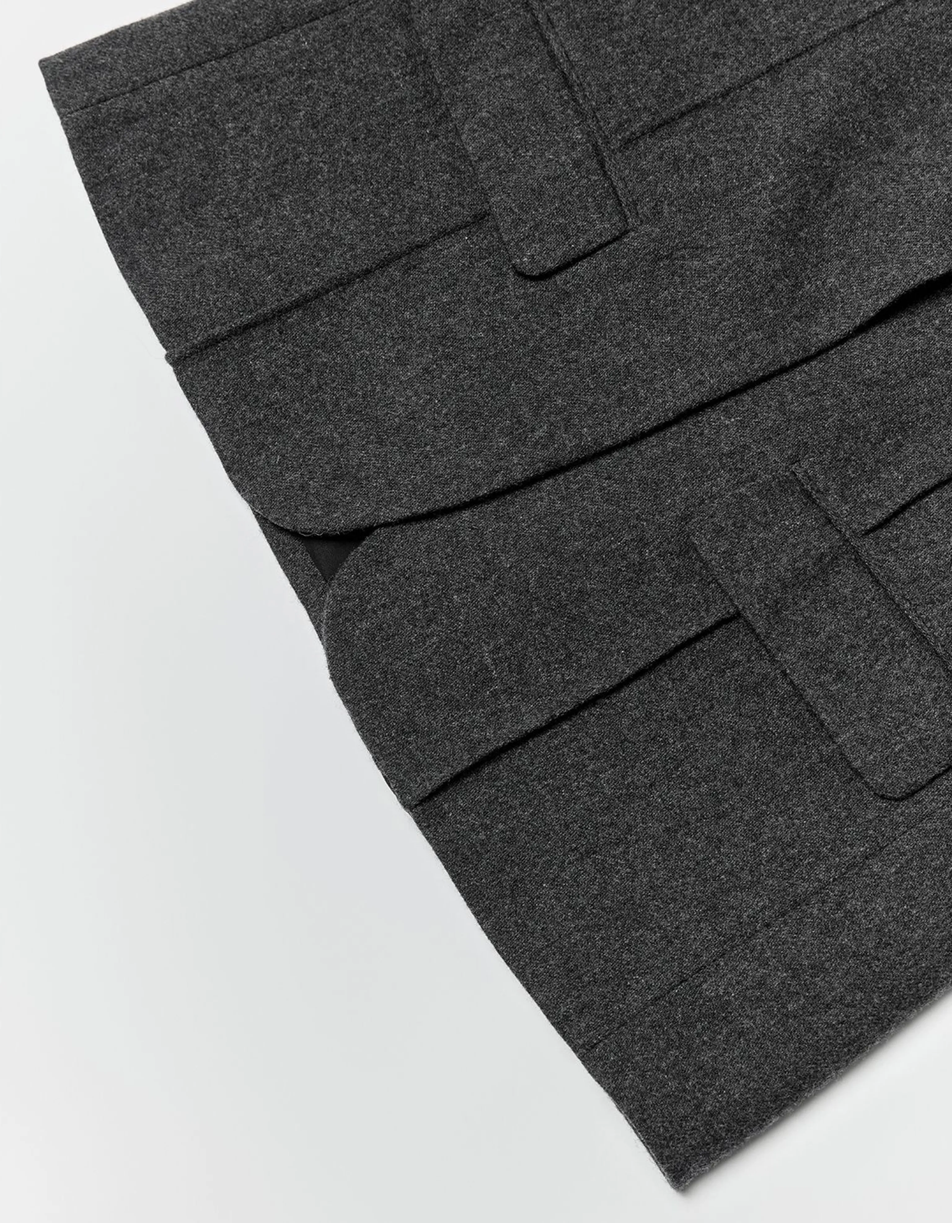 Charcoal Single-Button Wool Blazer - Image 7