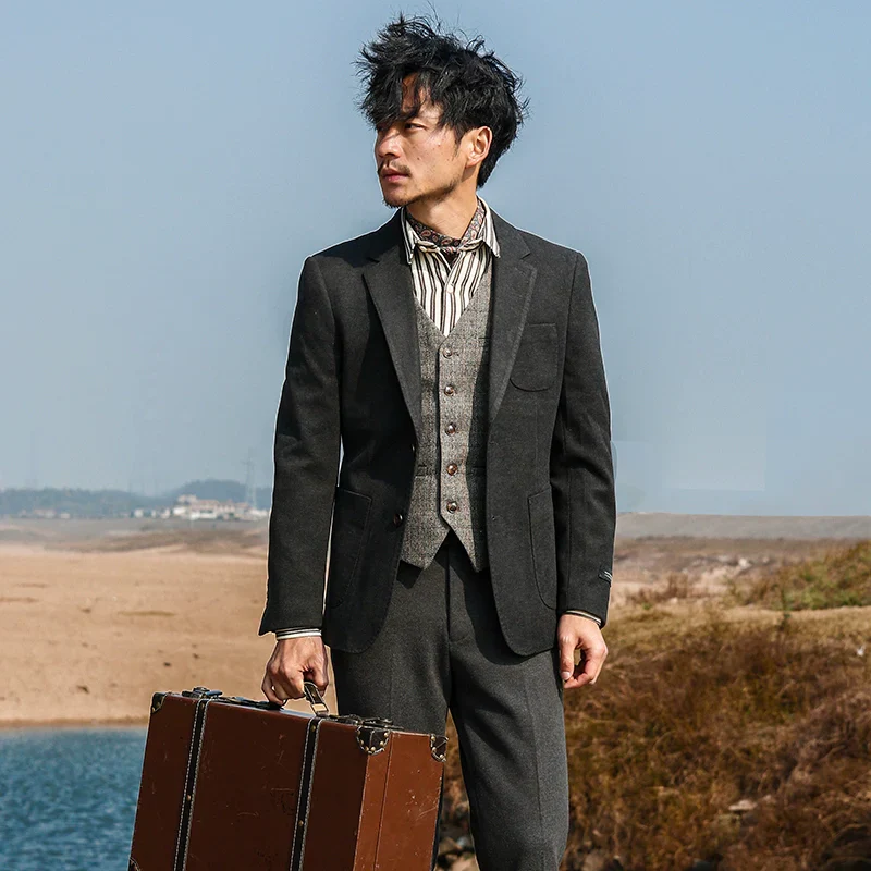 Charcoal Two-Button Blazer - Image 3