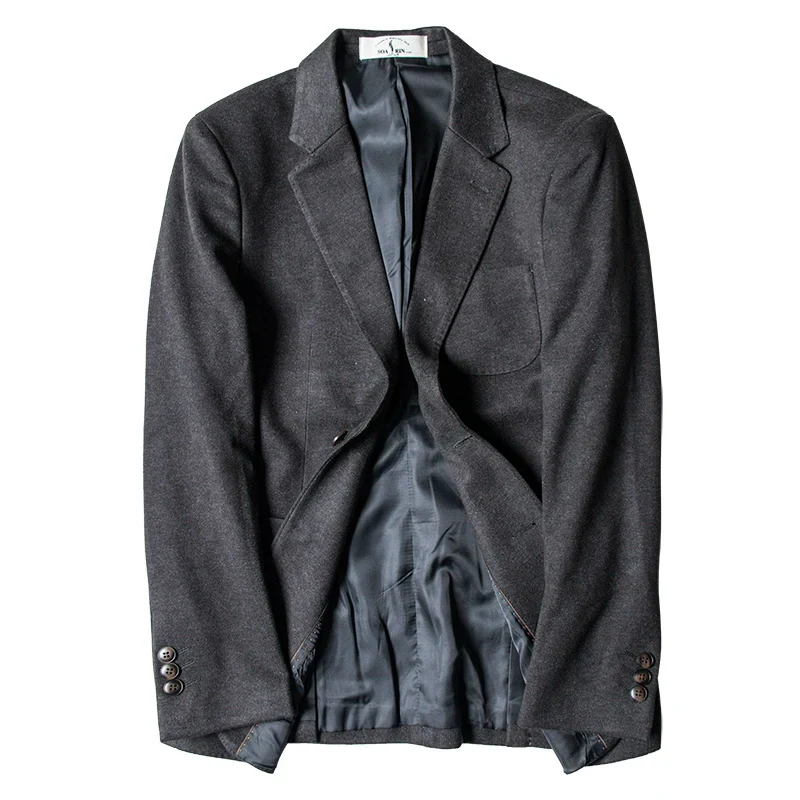 Charcoal Two-Button Blazer - Image 4