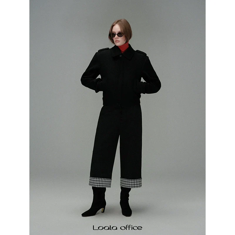 Check Cuff Cropped Trousers - Image 5
