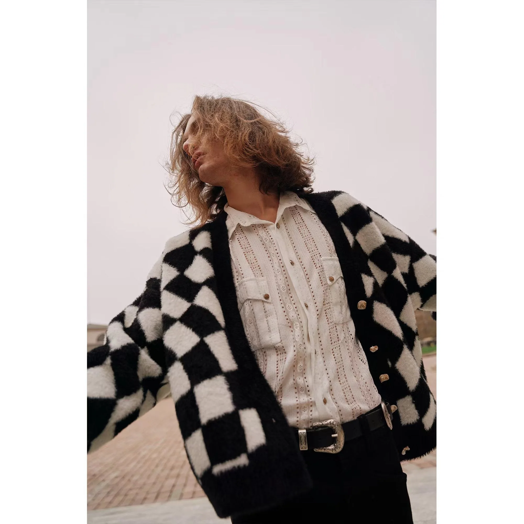 Checkerboard Cardigan - Image 2