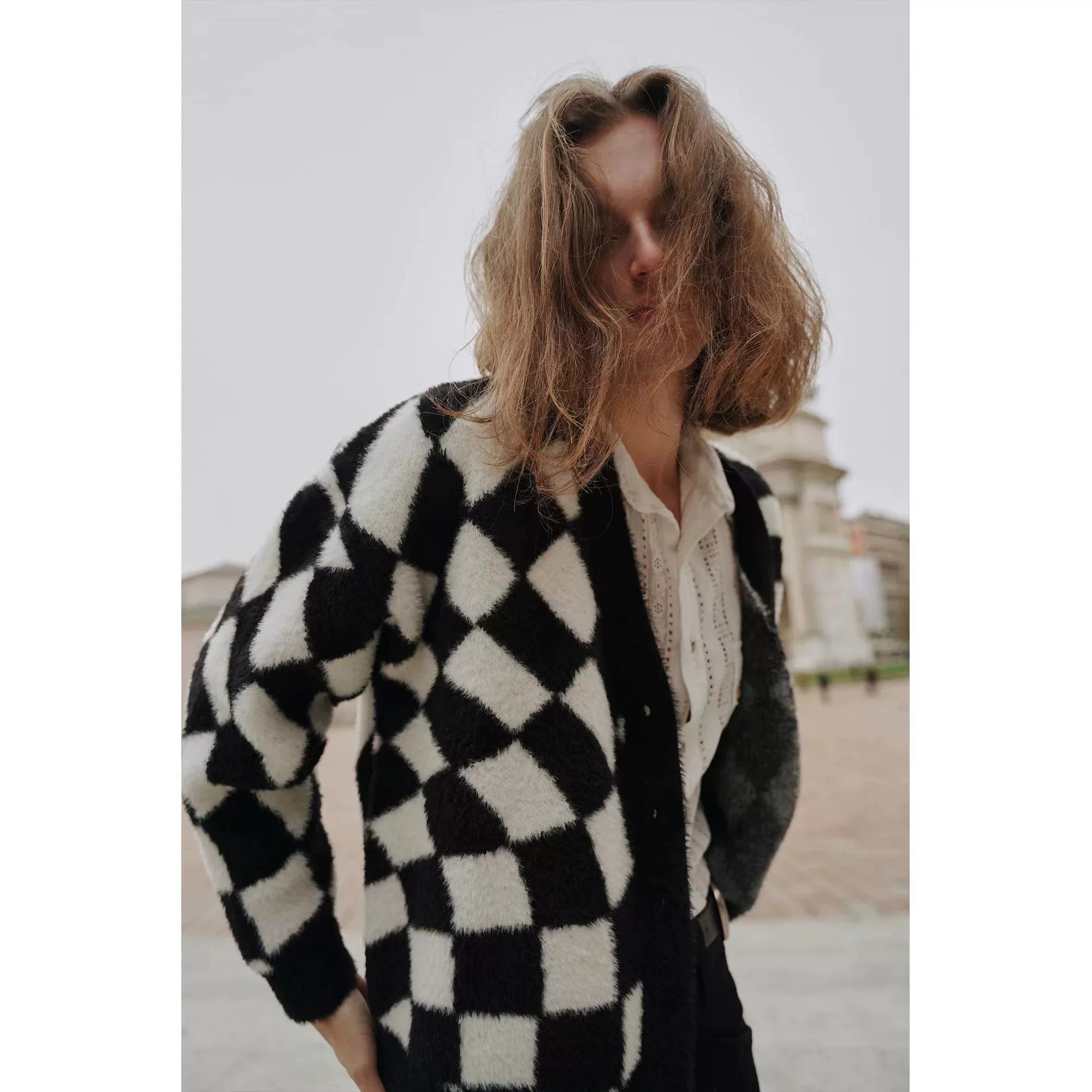 Checkerboard Cardigan - Image 5