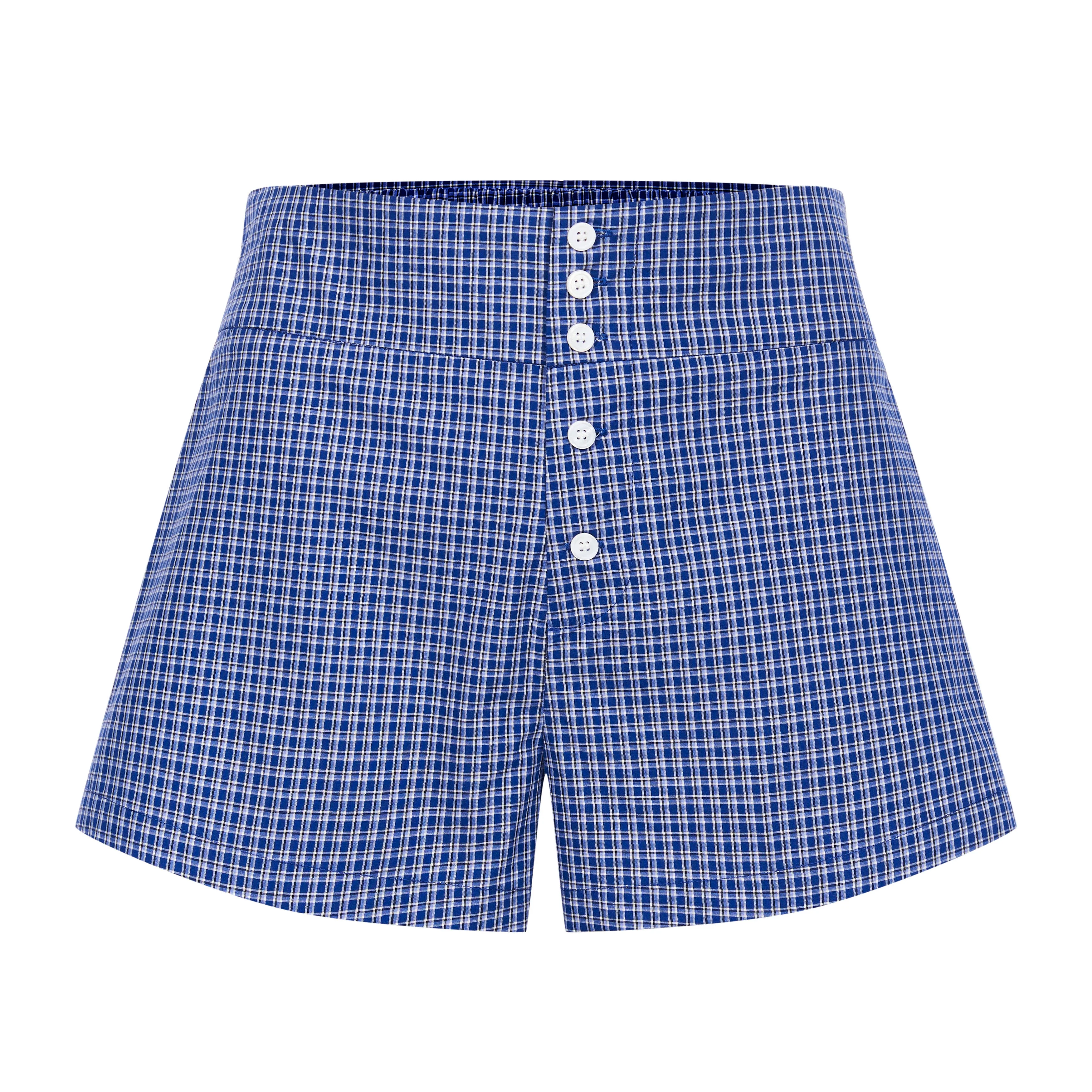 Checkered High-Waisted Shorts - Image 5