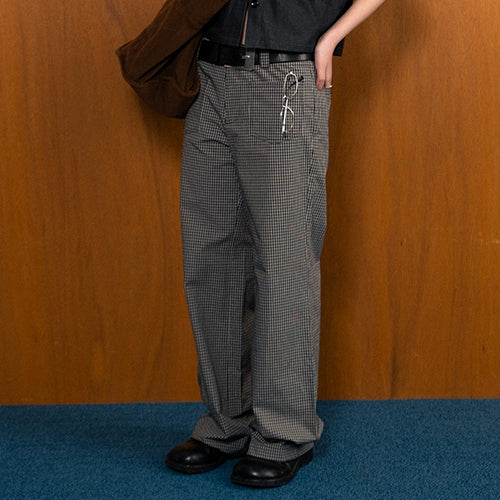 Checkered Pocket Straight Trousers - Image 4