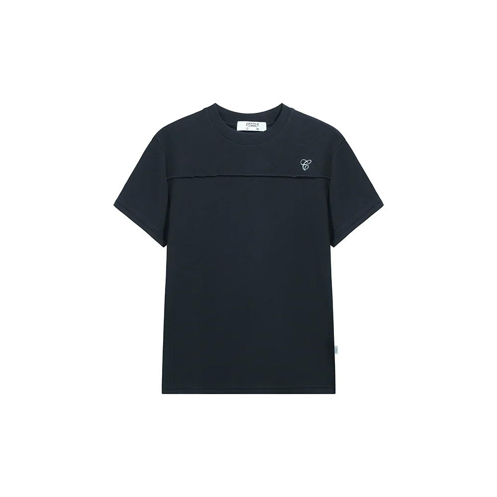 Chest Seam Embroidered T-Shirt - Image 7