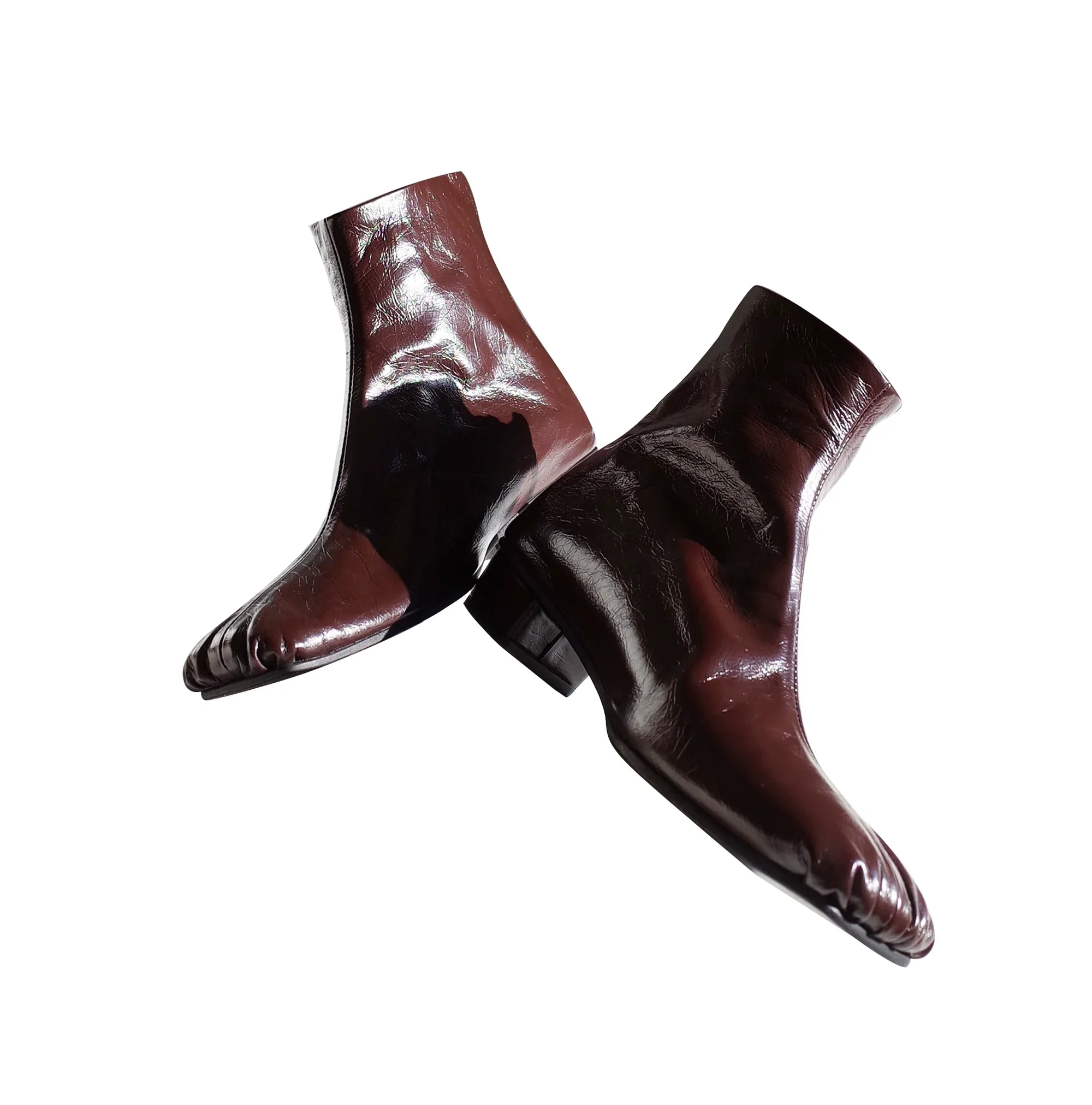 ChestnutSquare-ToeLeatherAnkleBoots - Image 5