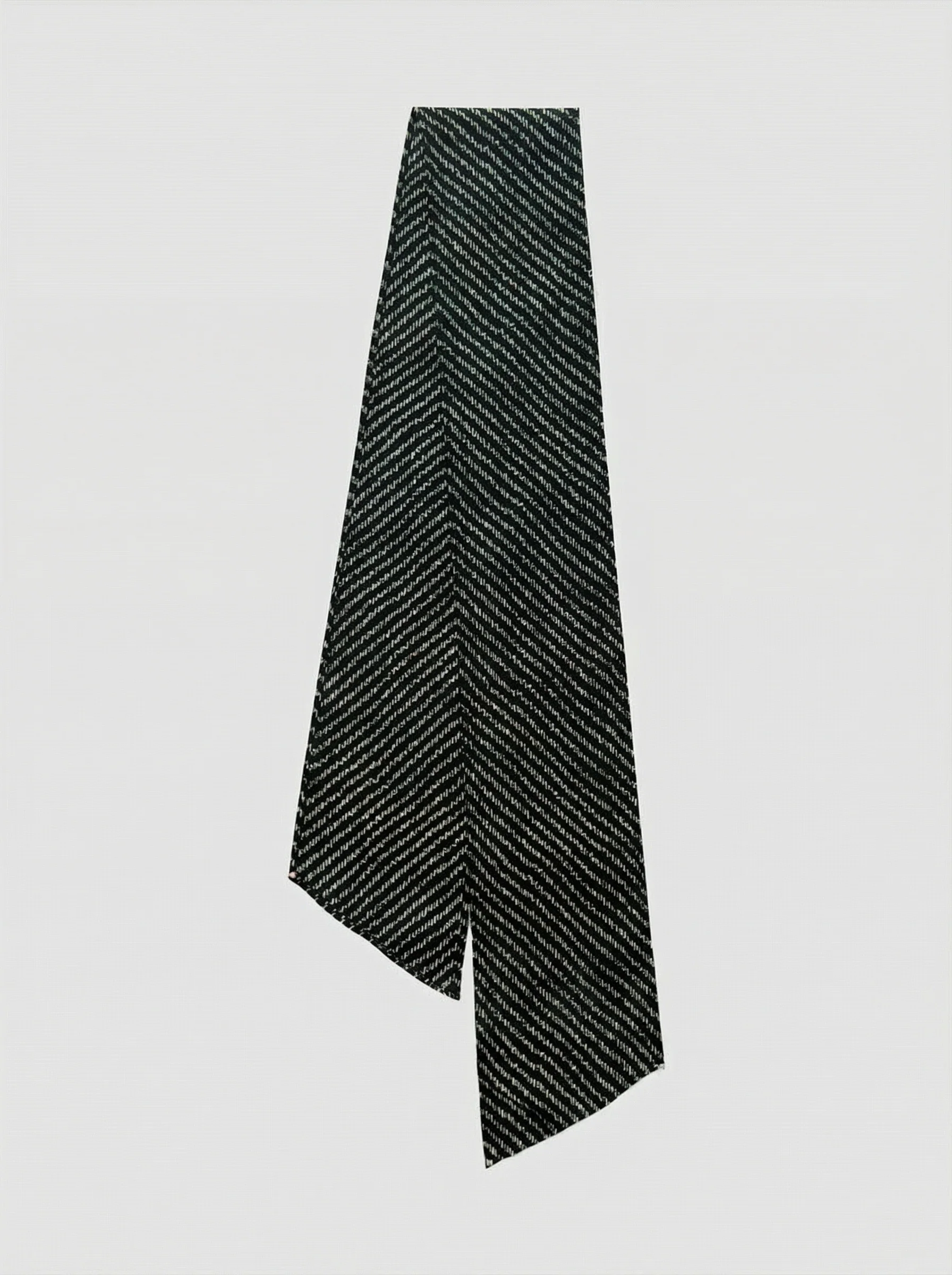 Chevron Mulberry Silk Twill Long Scarf - Image 6