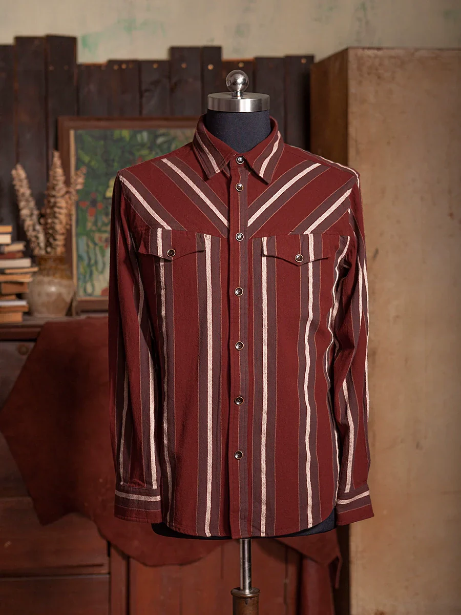 Chevron Stripe Western Shirt - Image 5
