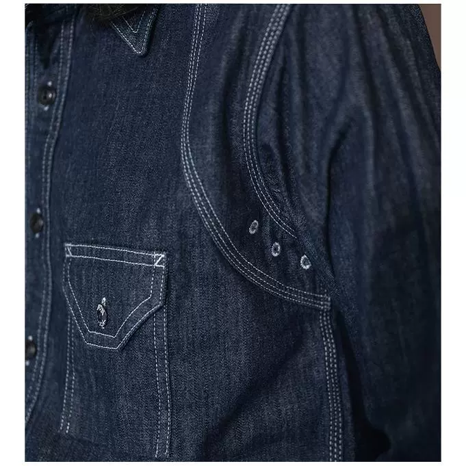 Cigarette Pocket Denim Shirt - Image 3