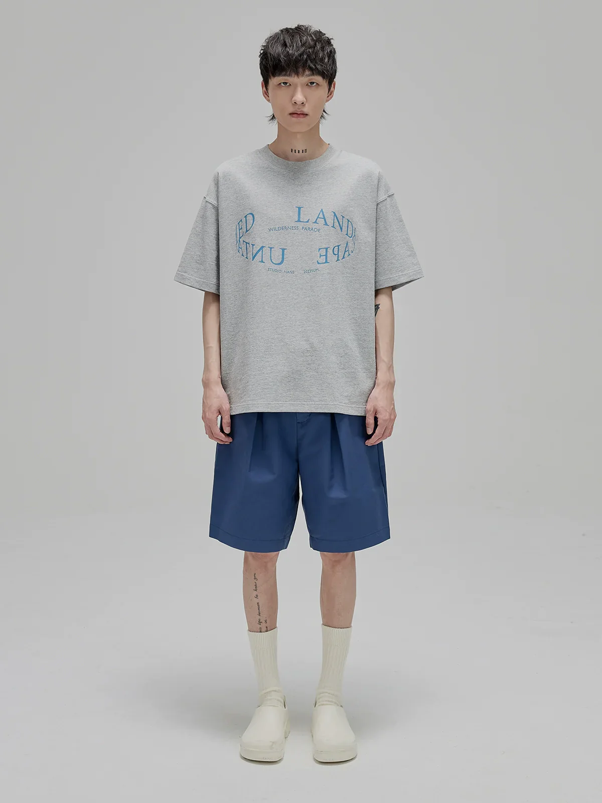 Circular Typography Oversized T-Shirt - Image 3