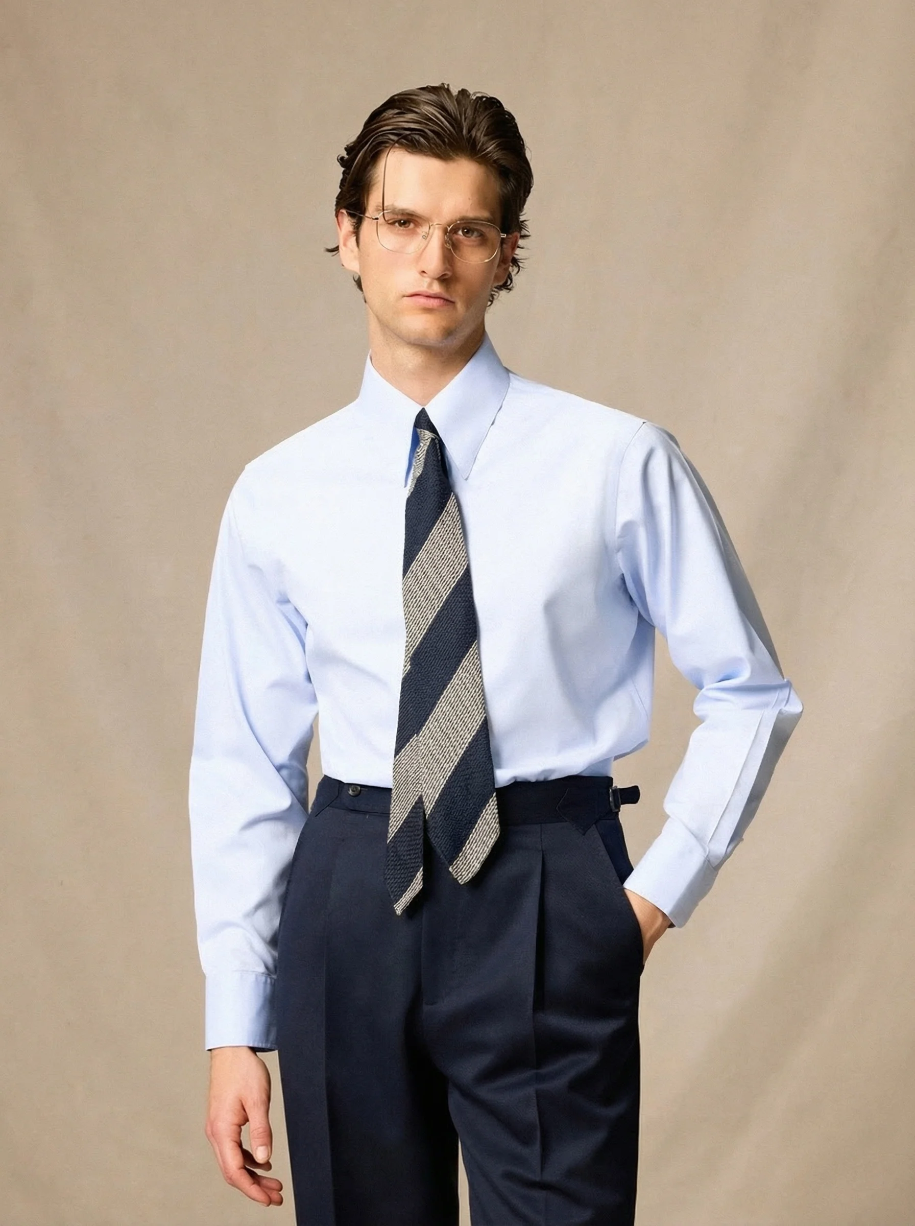 Classic Blue Dress Shirt