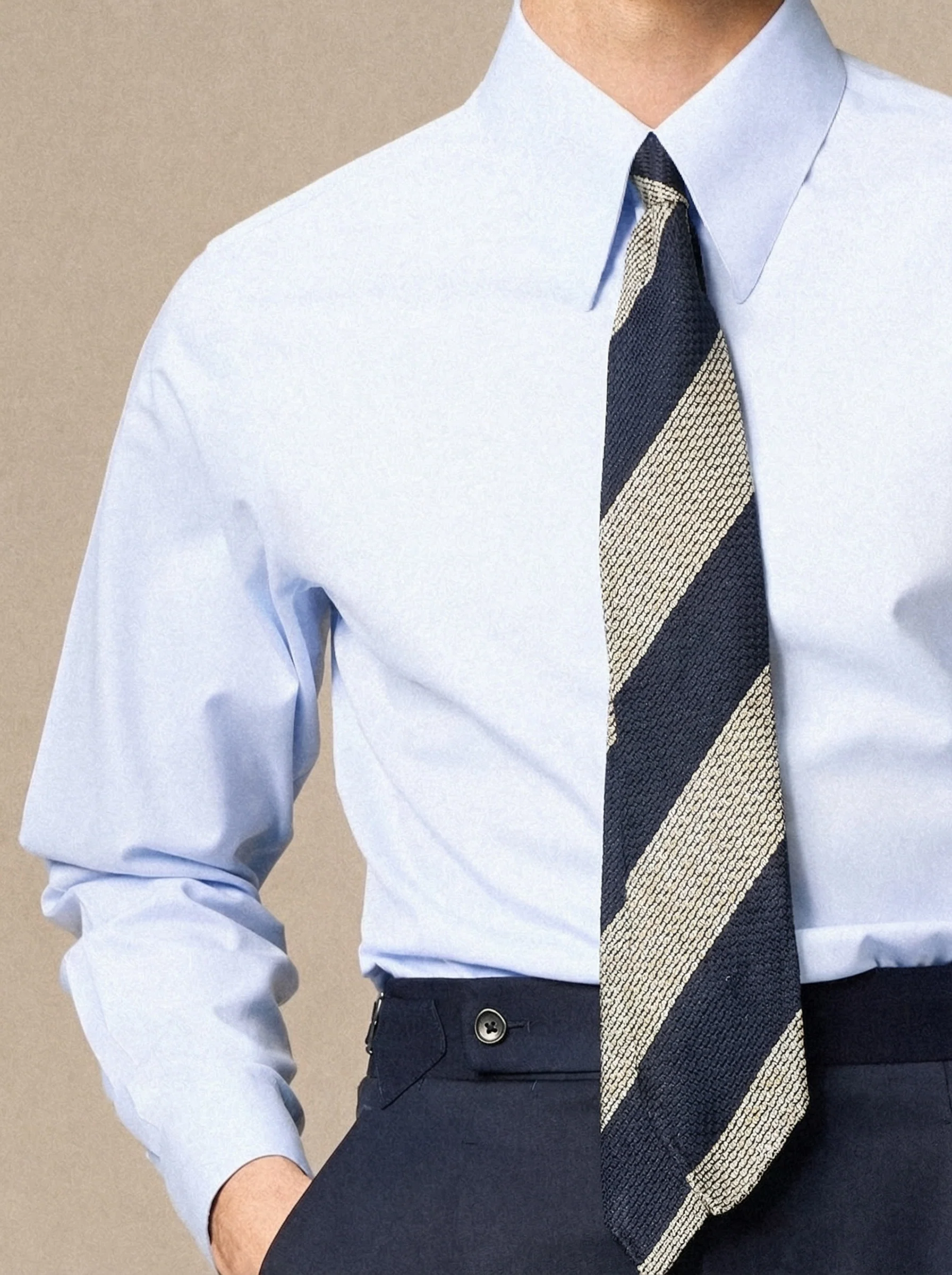 Classic Blue Dress Shirt - Image 4