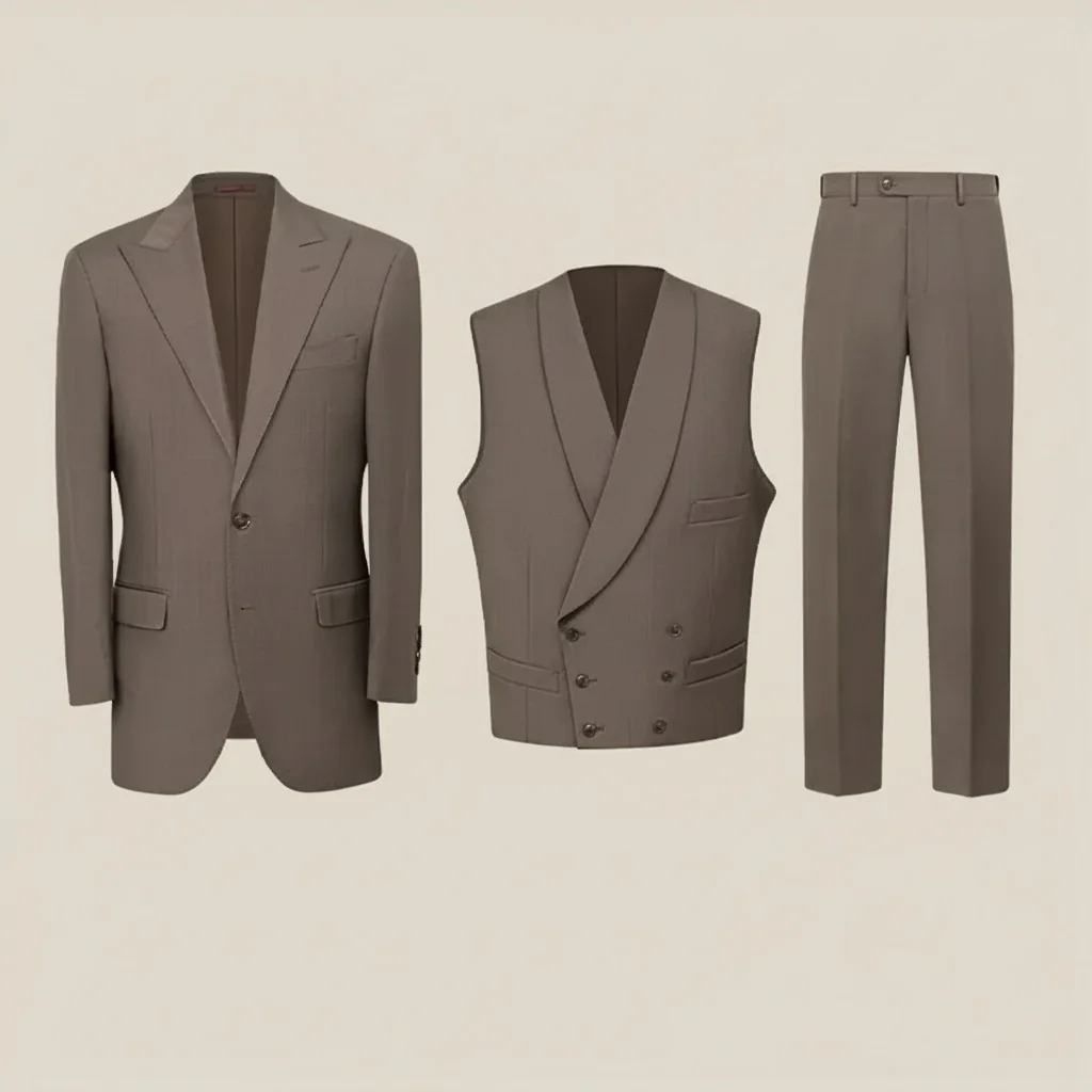 Classic Brown Three-Piece Suit - Image 10
