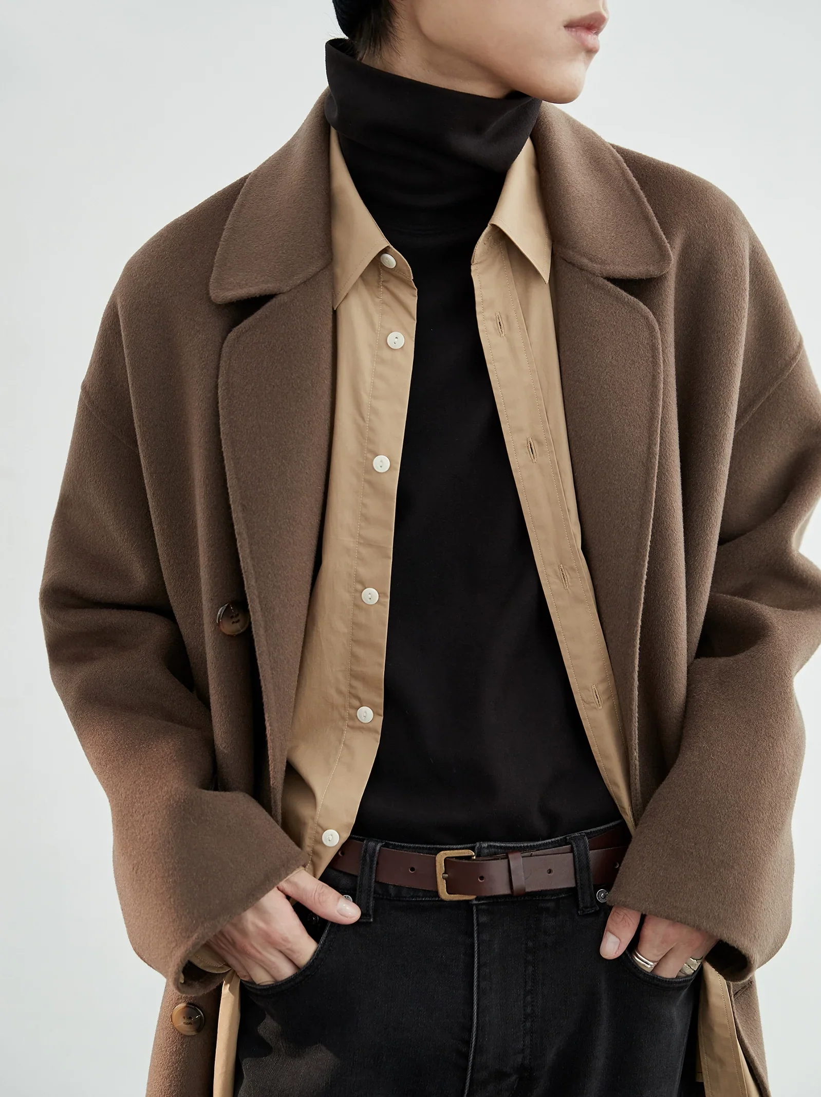 Classic Double-Breasted Overcoat - Image 2