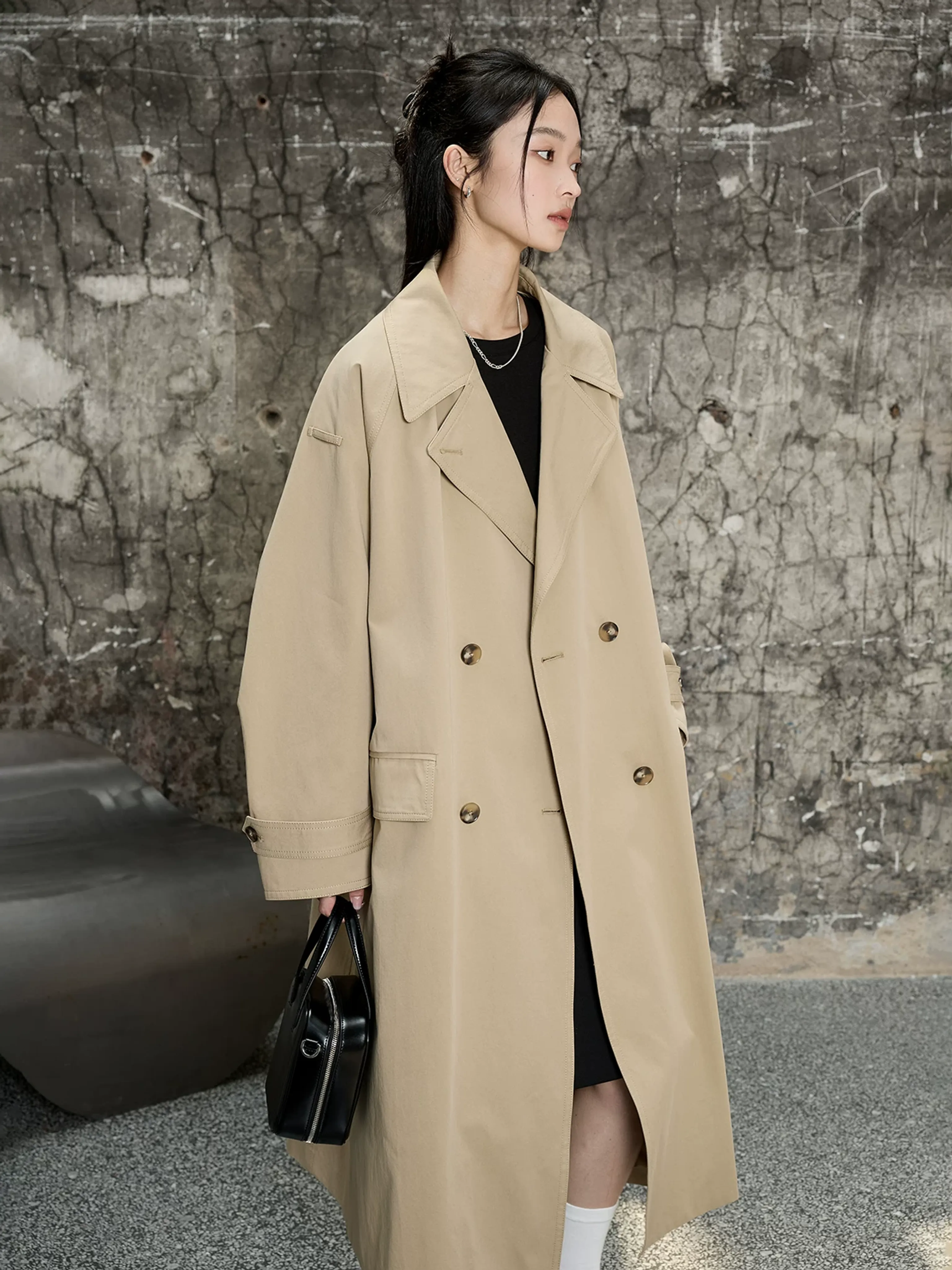 Classic Khaki Trench Coat - Image 4