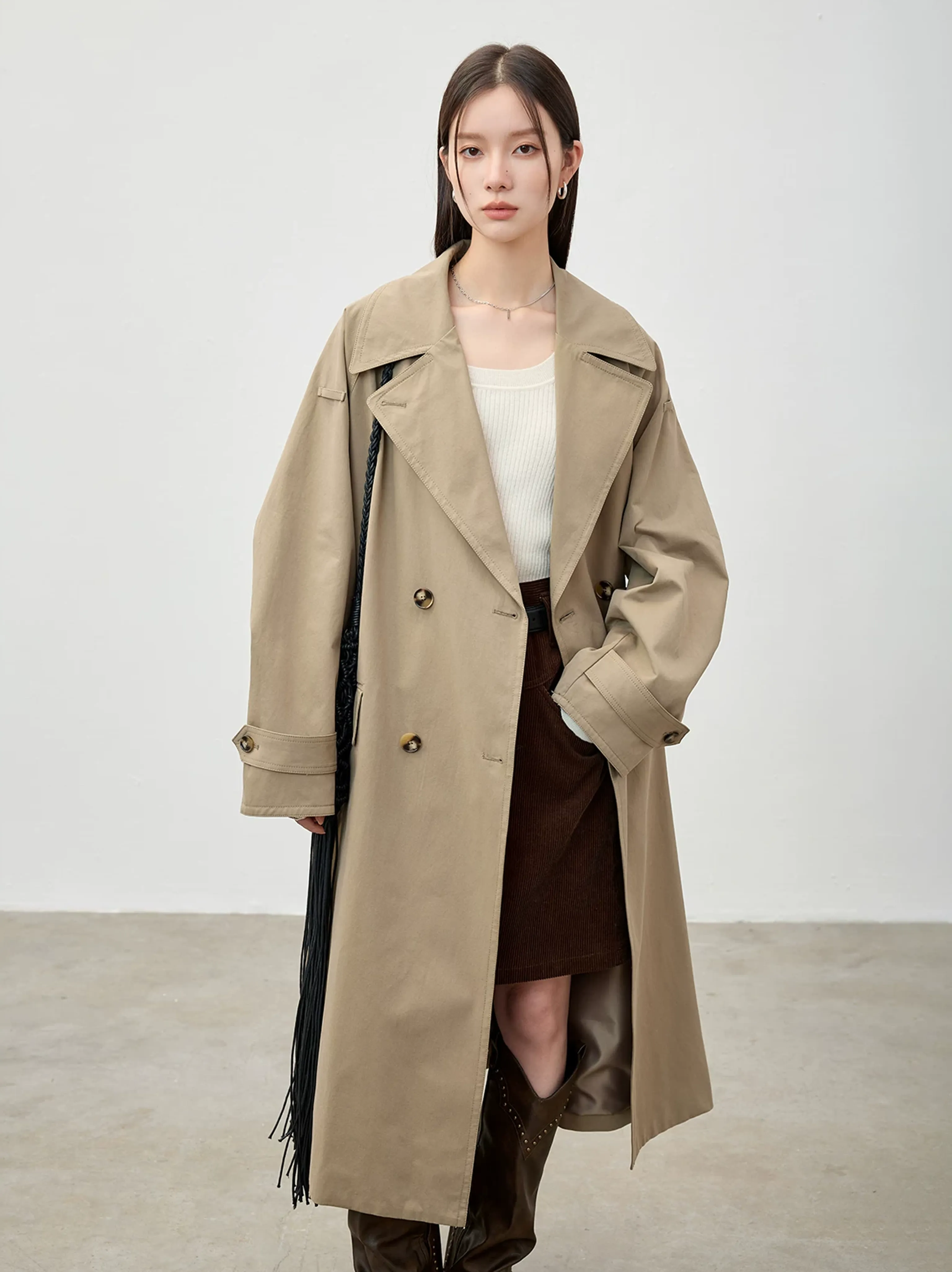 Classic Khaki Trench Coat - Image 5