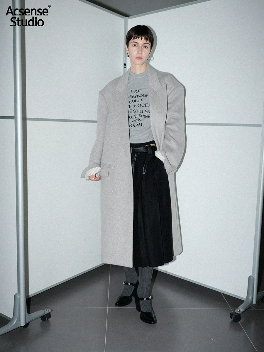 Cleanfit Peak Lapel Wool-Blend Overcoat