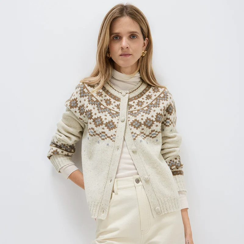 Cleo Merino Fair Isle Cardigan