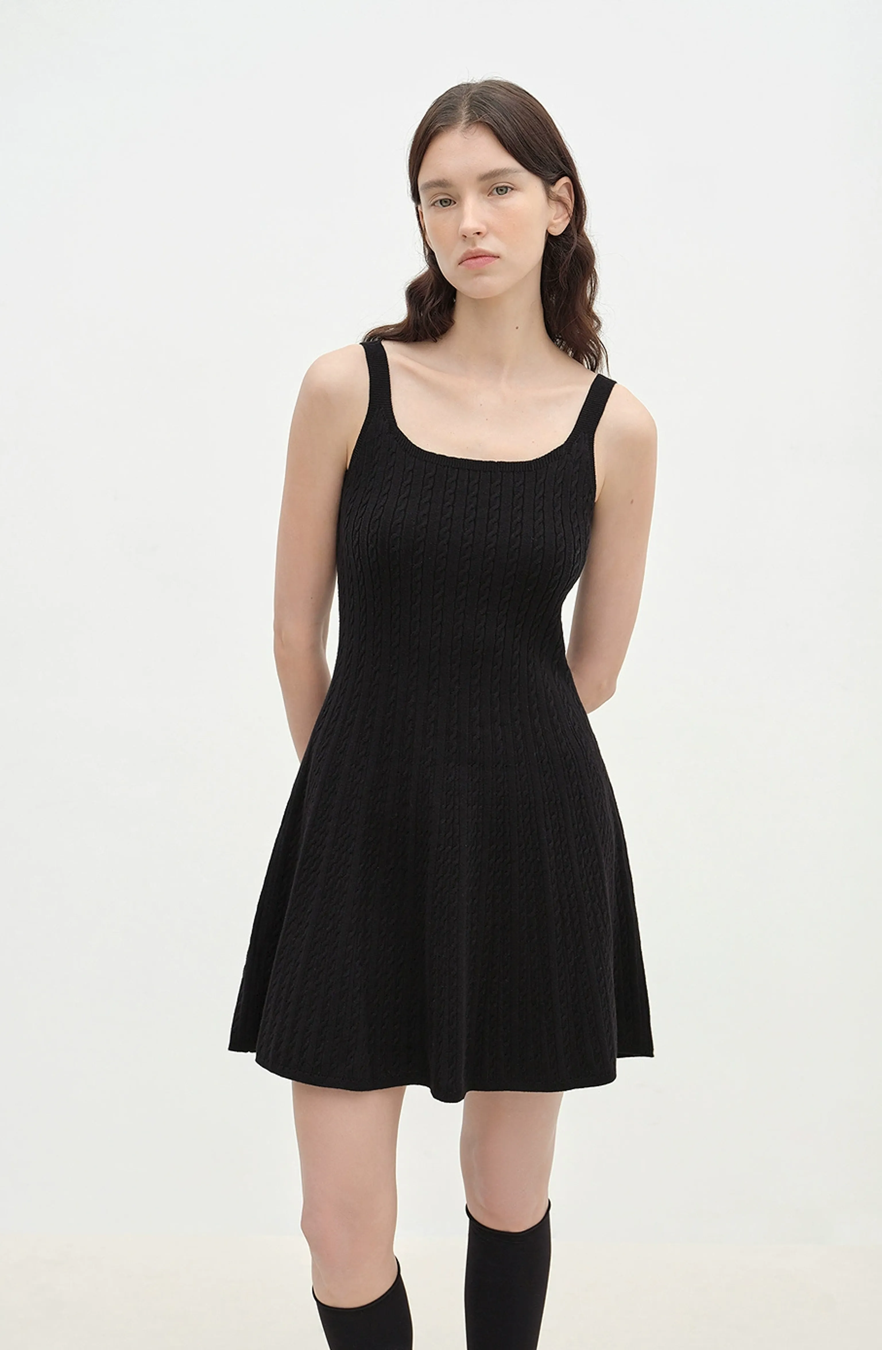 Cloud Ballet Cable-Knit Mini Dress