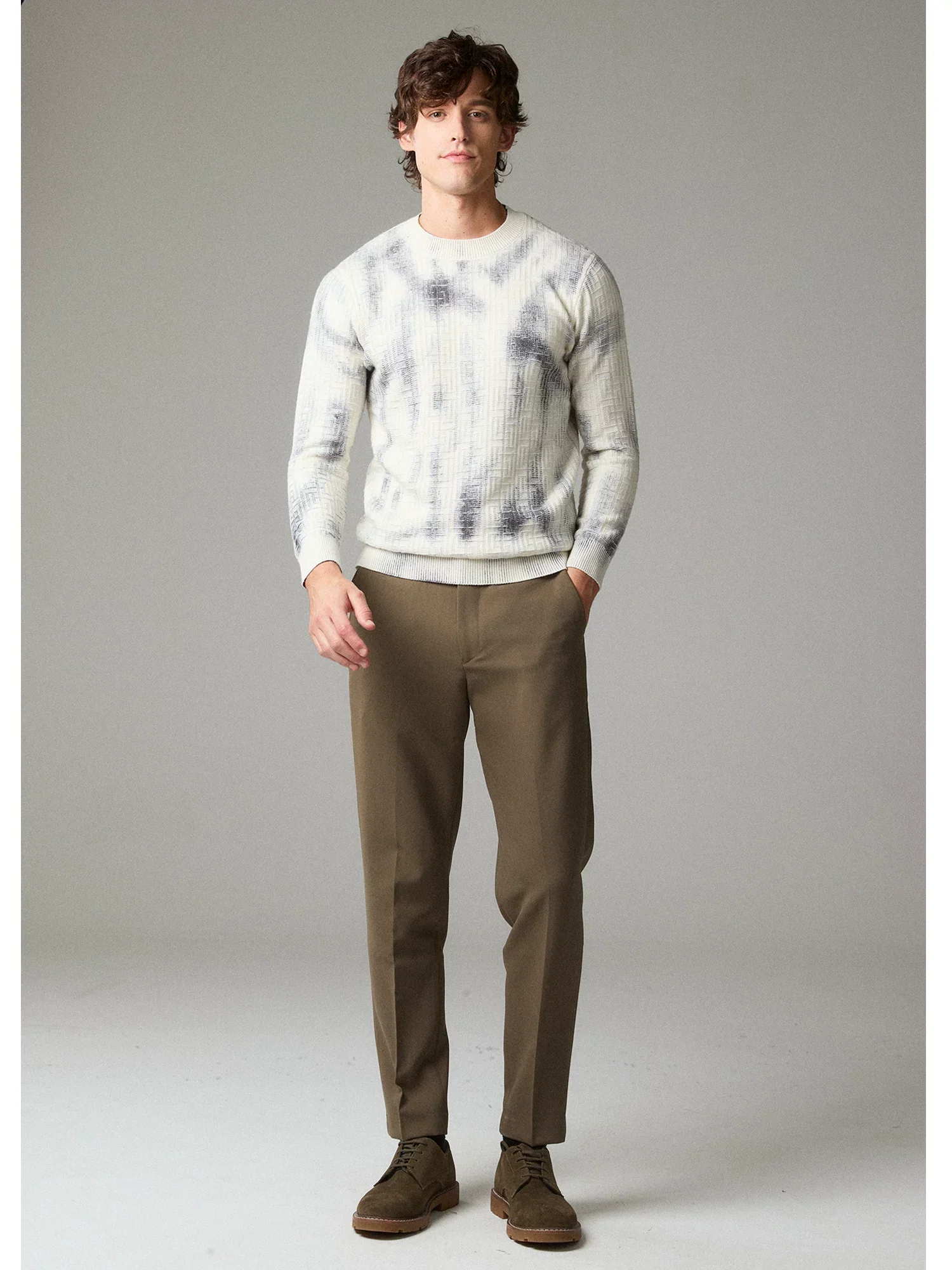 Cloud-Dye Wool Crewneck Sweater