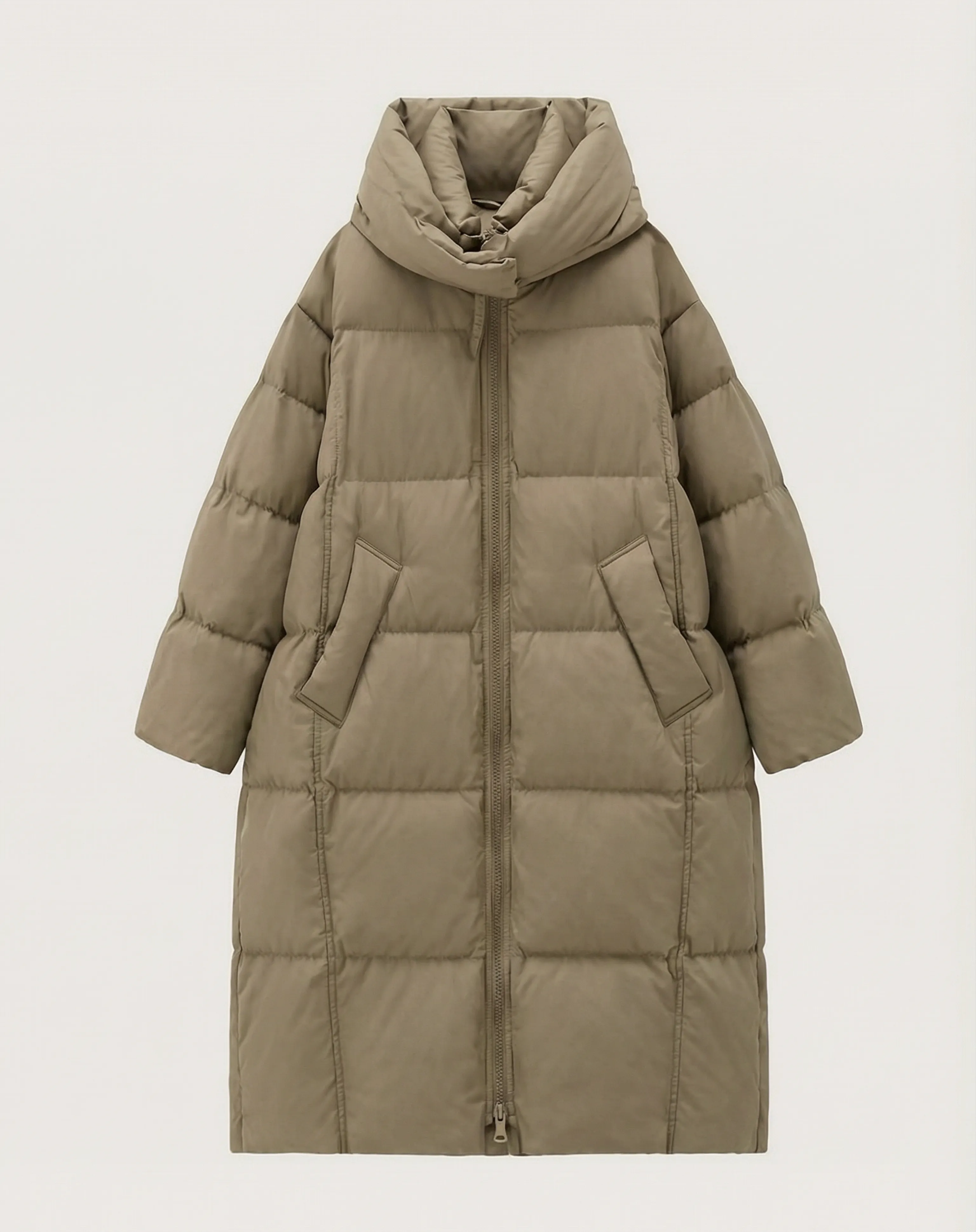 Cloud Loft Hooded Long Down Coat - Image 7