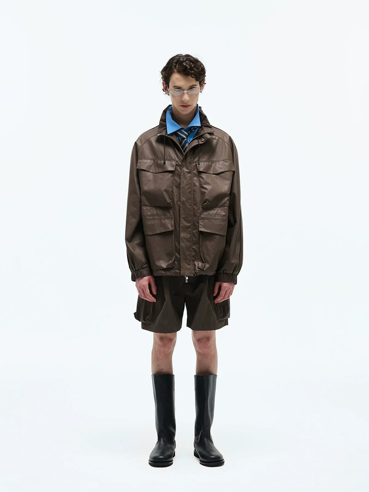 Coated Cotton Utility Jacket
