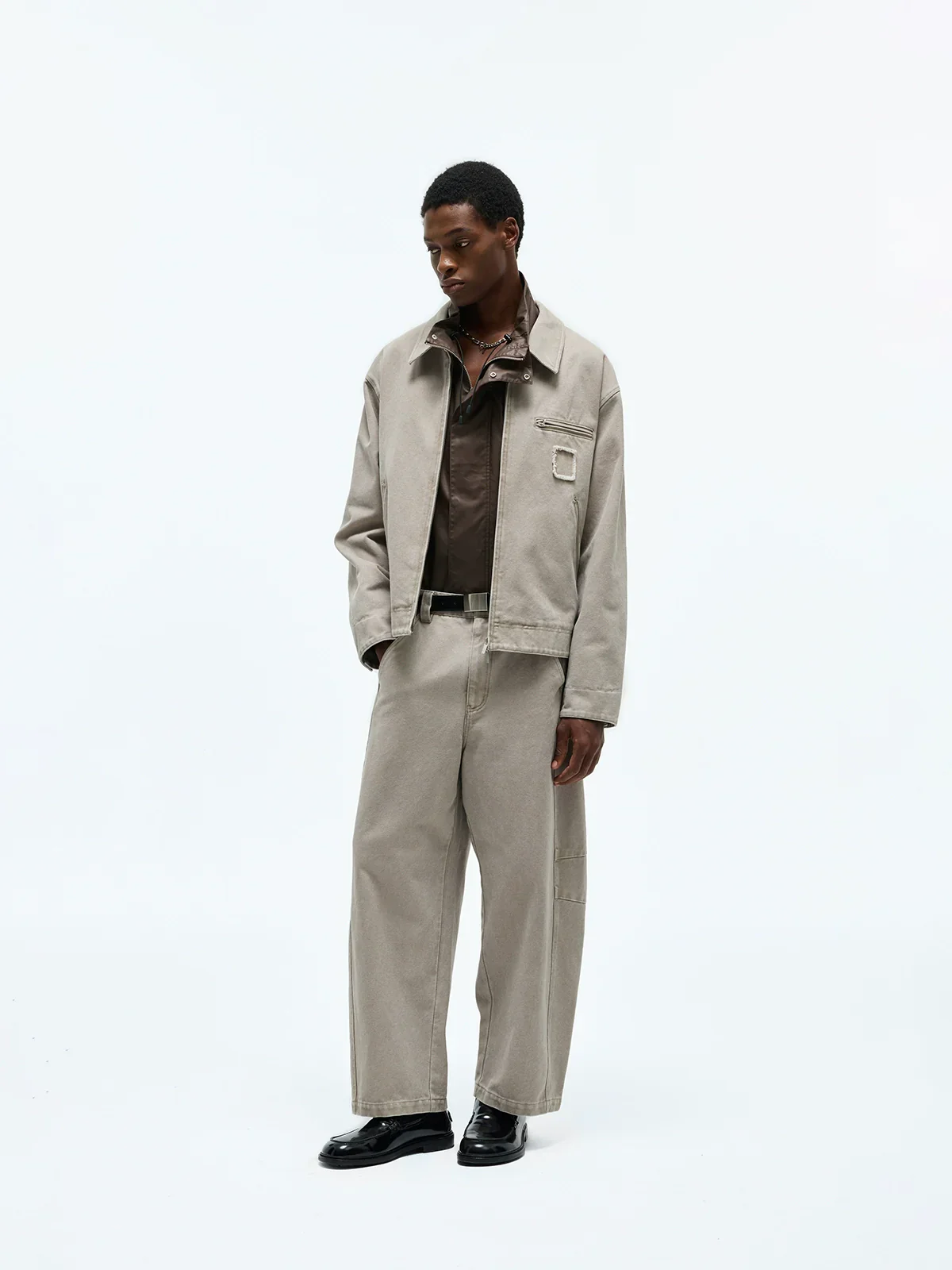 Coated Stand-Collar Vest - Image 2