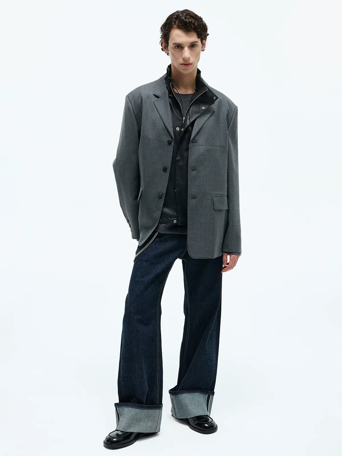 Coated Stand-Collar Vest - Image 4