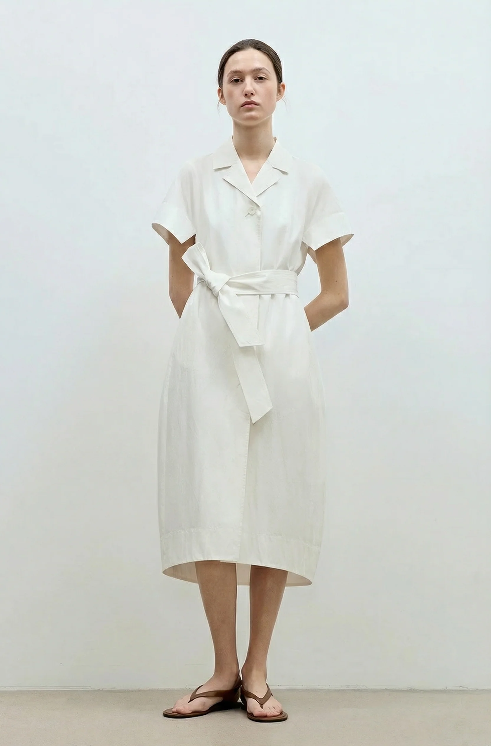 Cocoon Trench Midi Dress - Image 2