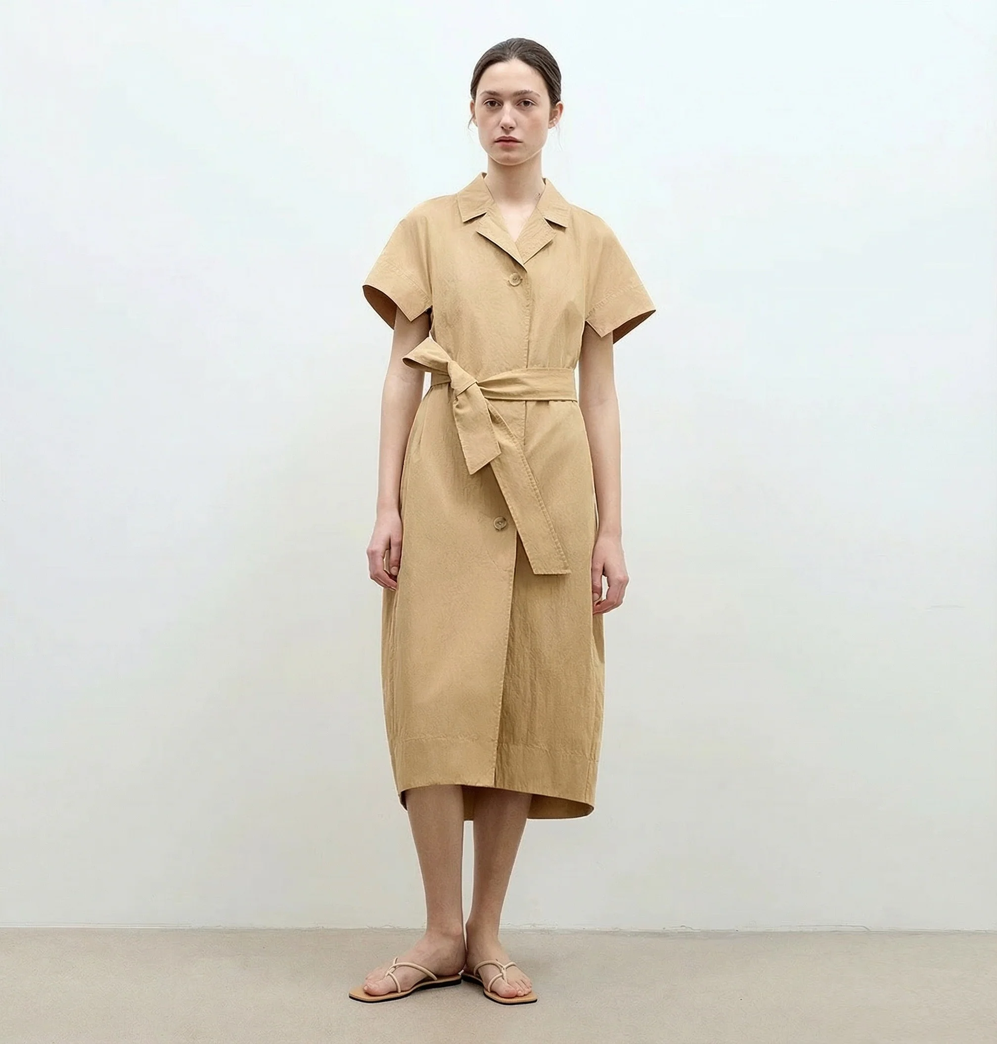 Cocoon Trench Midi Dress - Image 4