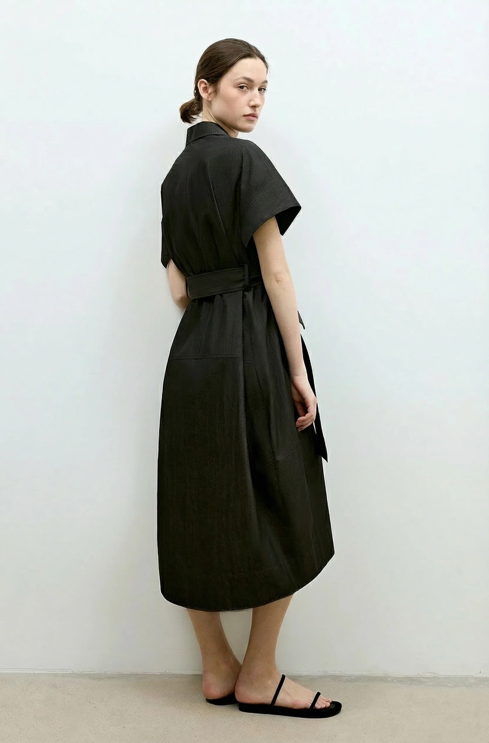 Cocoon Trench Midi Dress - Image 5
