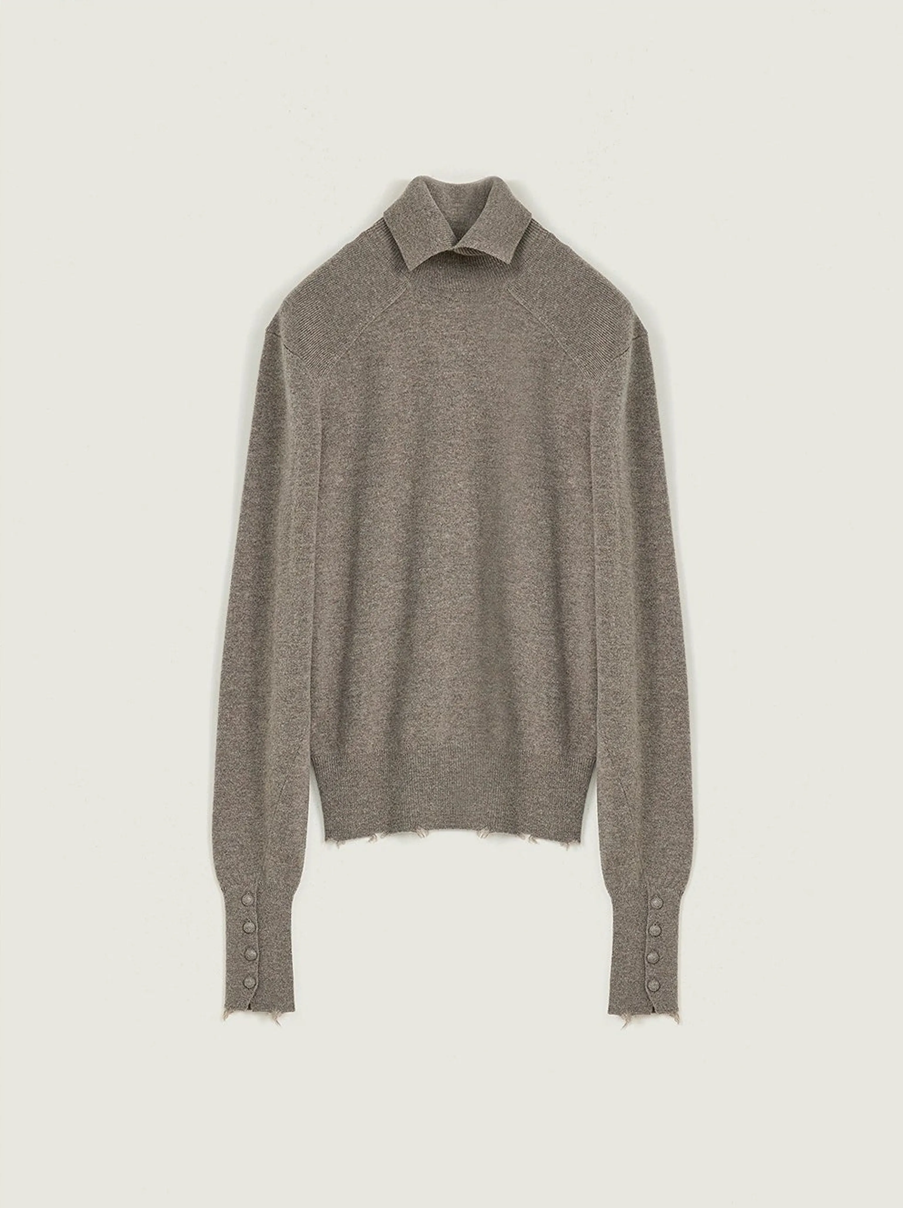Collared Mock-Neck Merino Sweater - Image 5