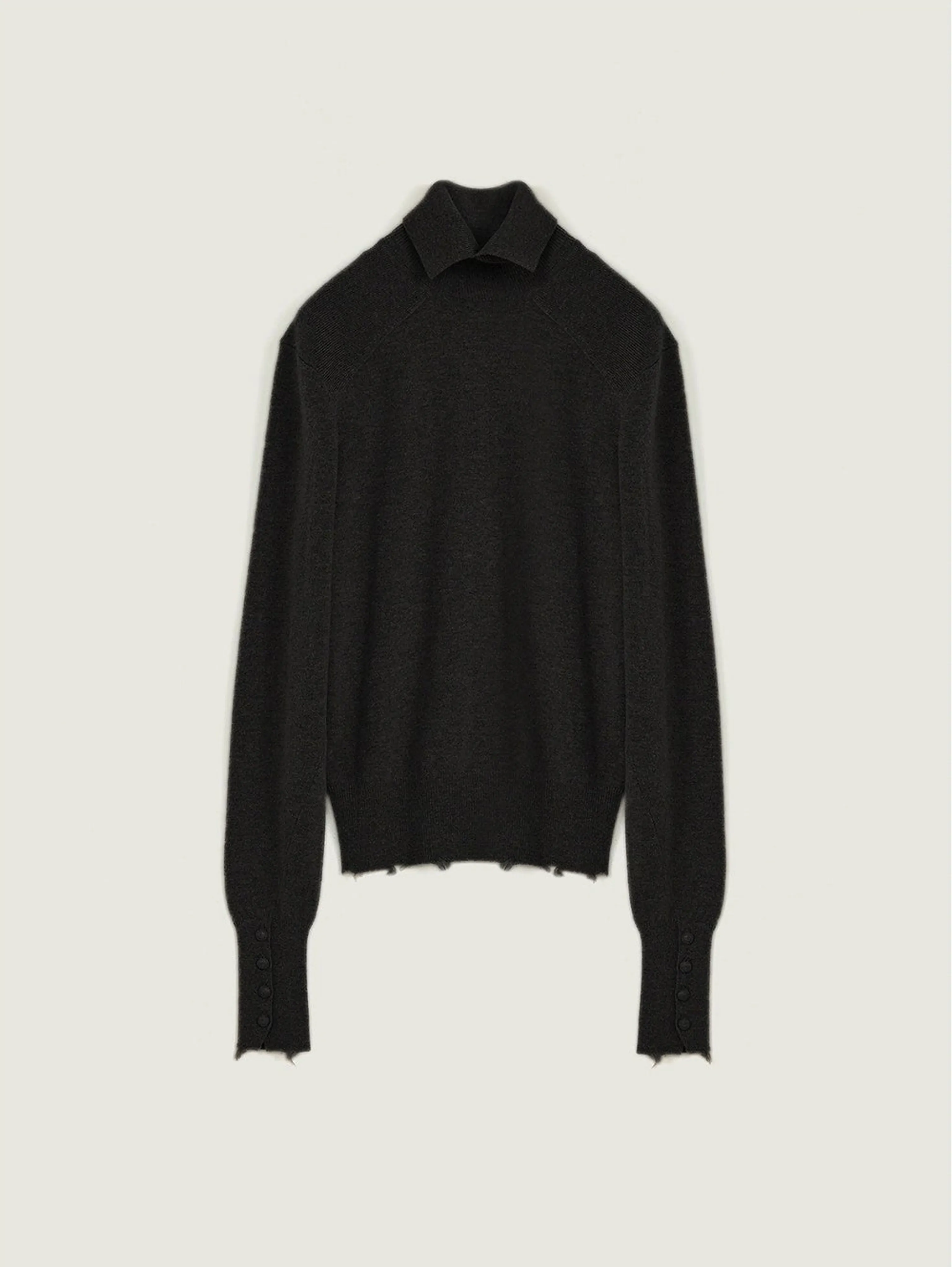 Collared Mock-Neck Merino Sweater - Image 6