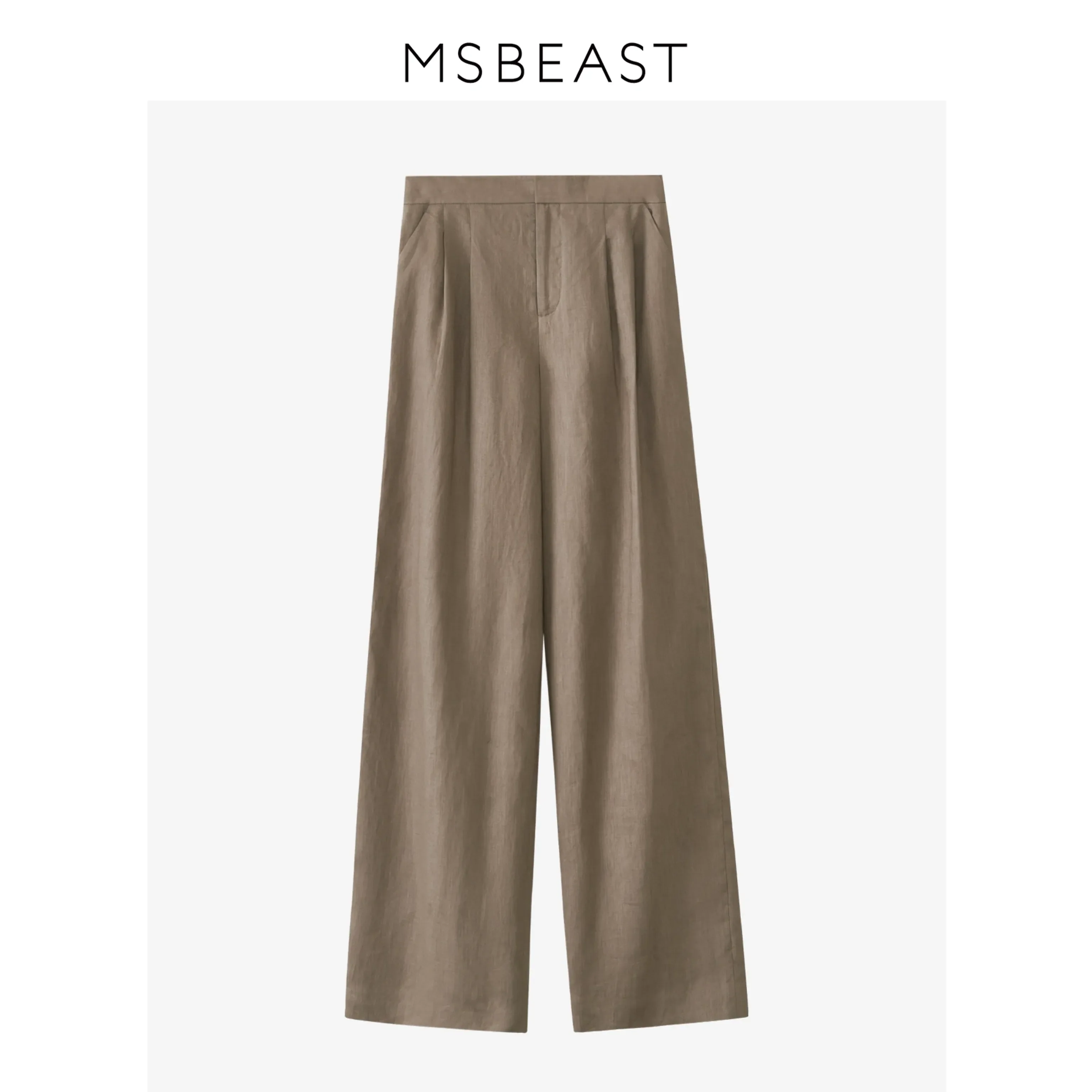 Collarless Linen Suit Set - Image 11