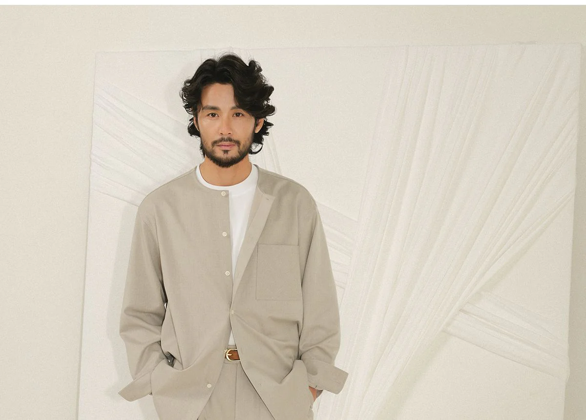 Collarless Long-Sleeve Shirt - Image 2