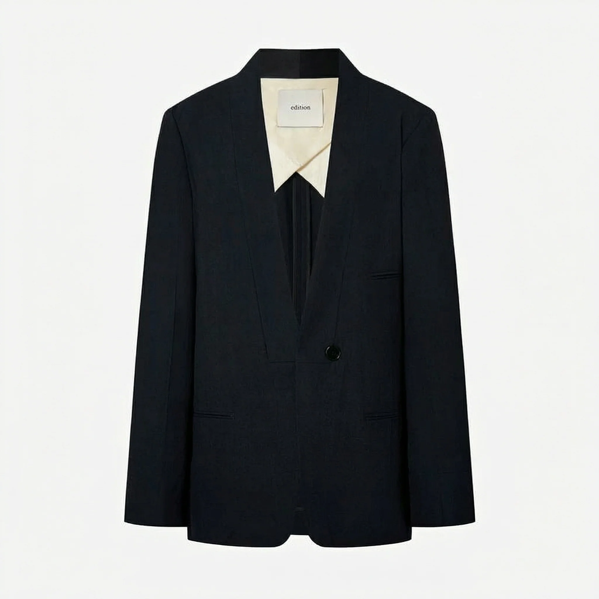Collarless Tie Blazer - Image 6