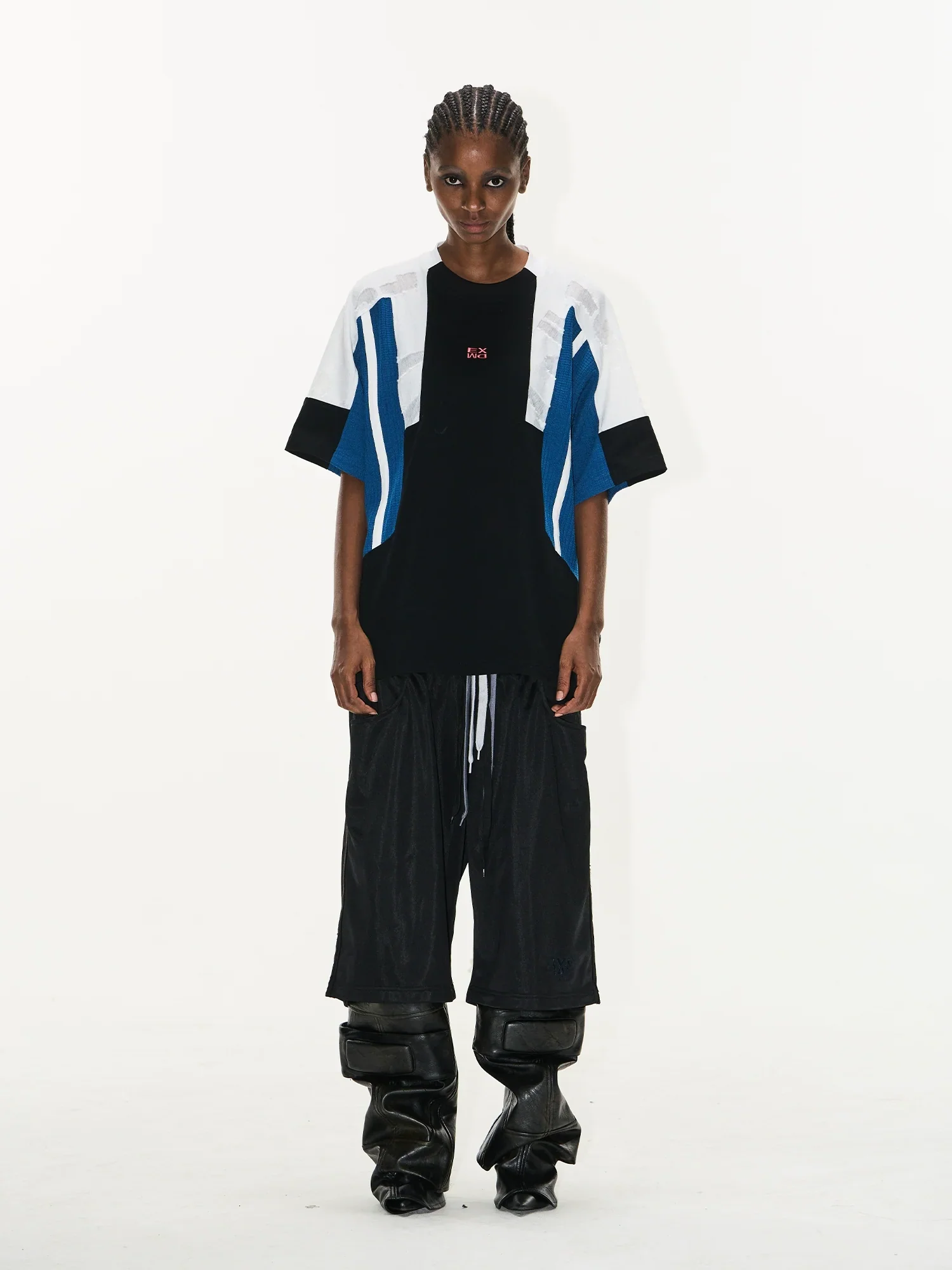Color-Block Embroidered T-Shirt - Image 2