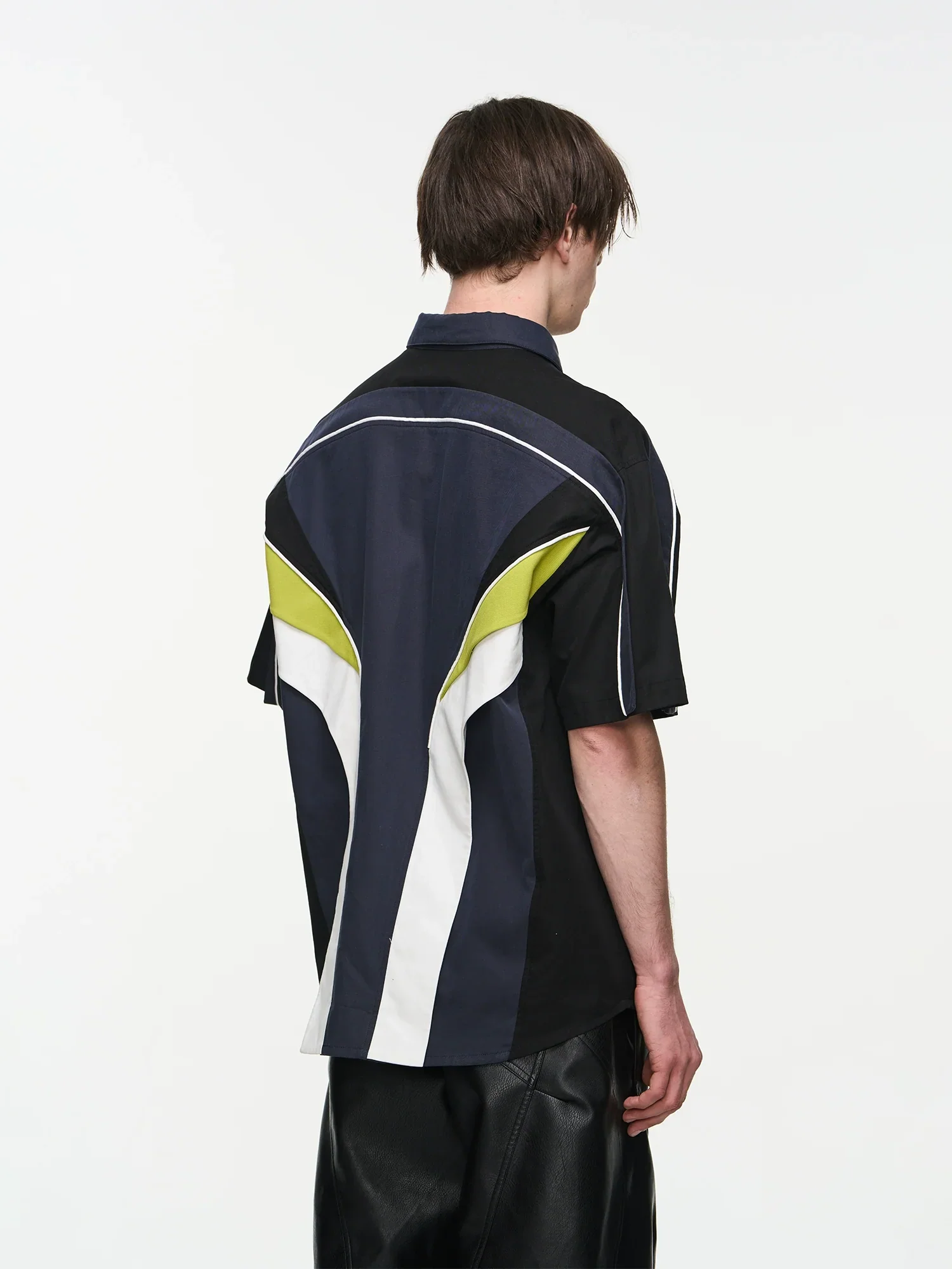 Color-Blocked Short-Sleeve Shirt - Image 2