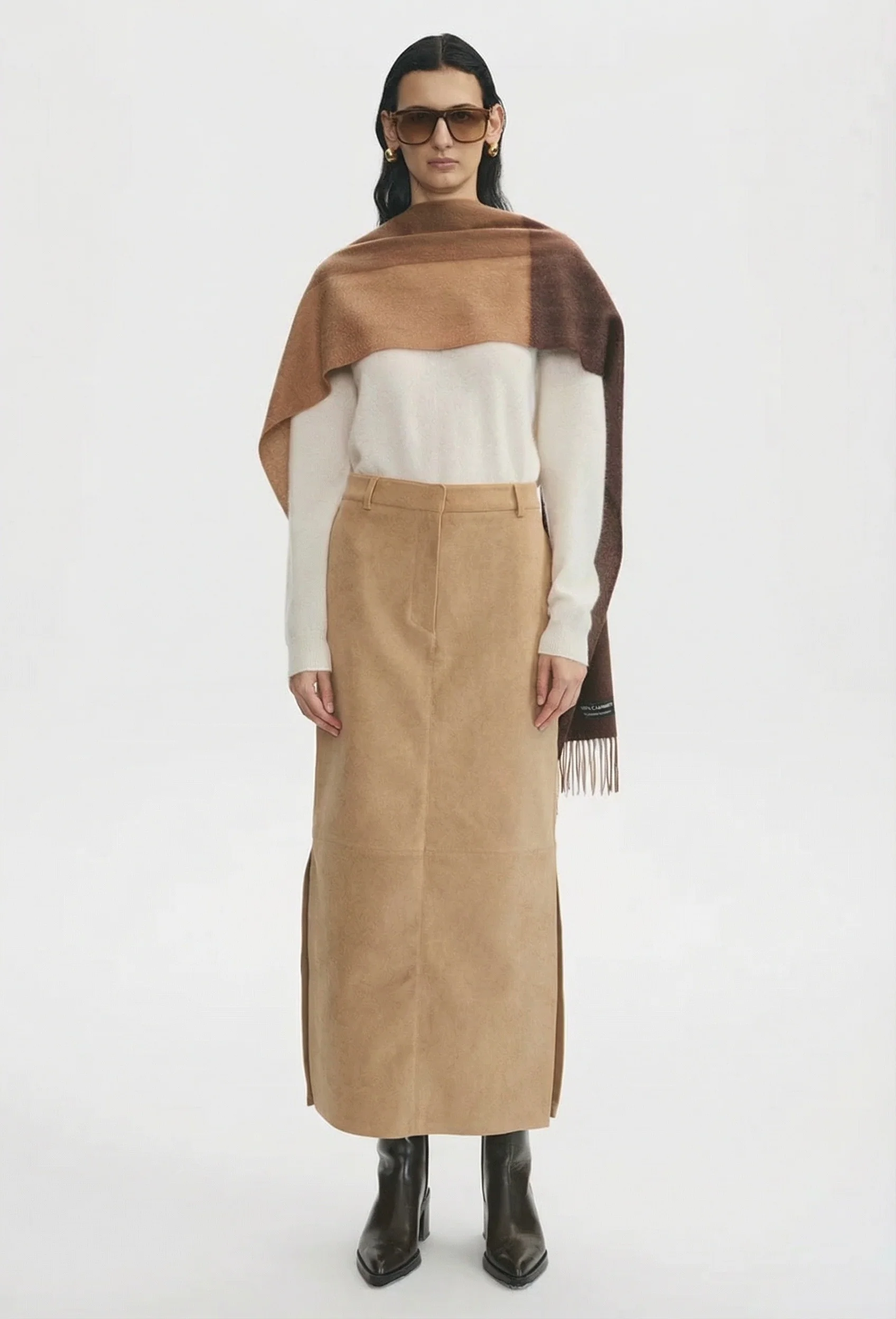 Colorblock Fringe Scarf - Image 3