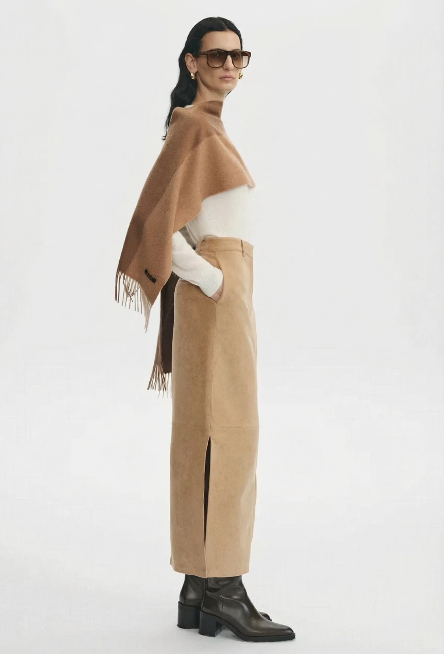 Colorblock Fringe Scarf - Image 4