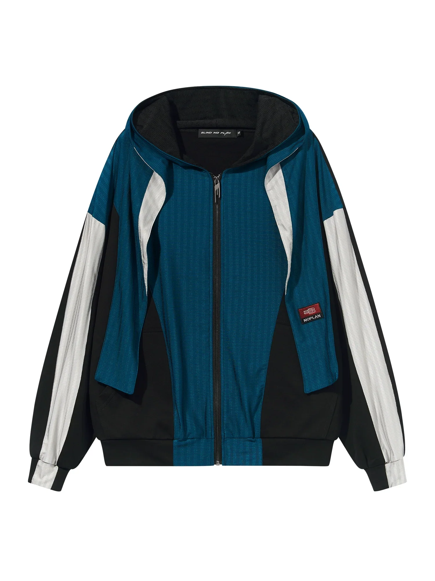 Colorblock Mesh Hoodie - Image 4