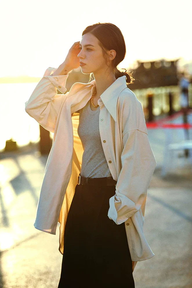 Combed Cotton Shirt Jacket
